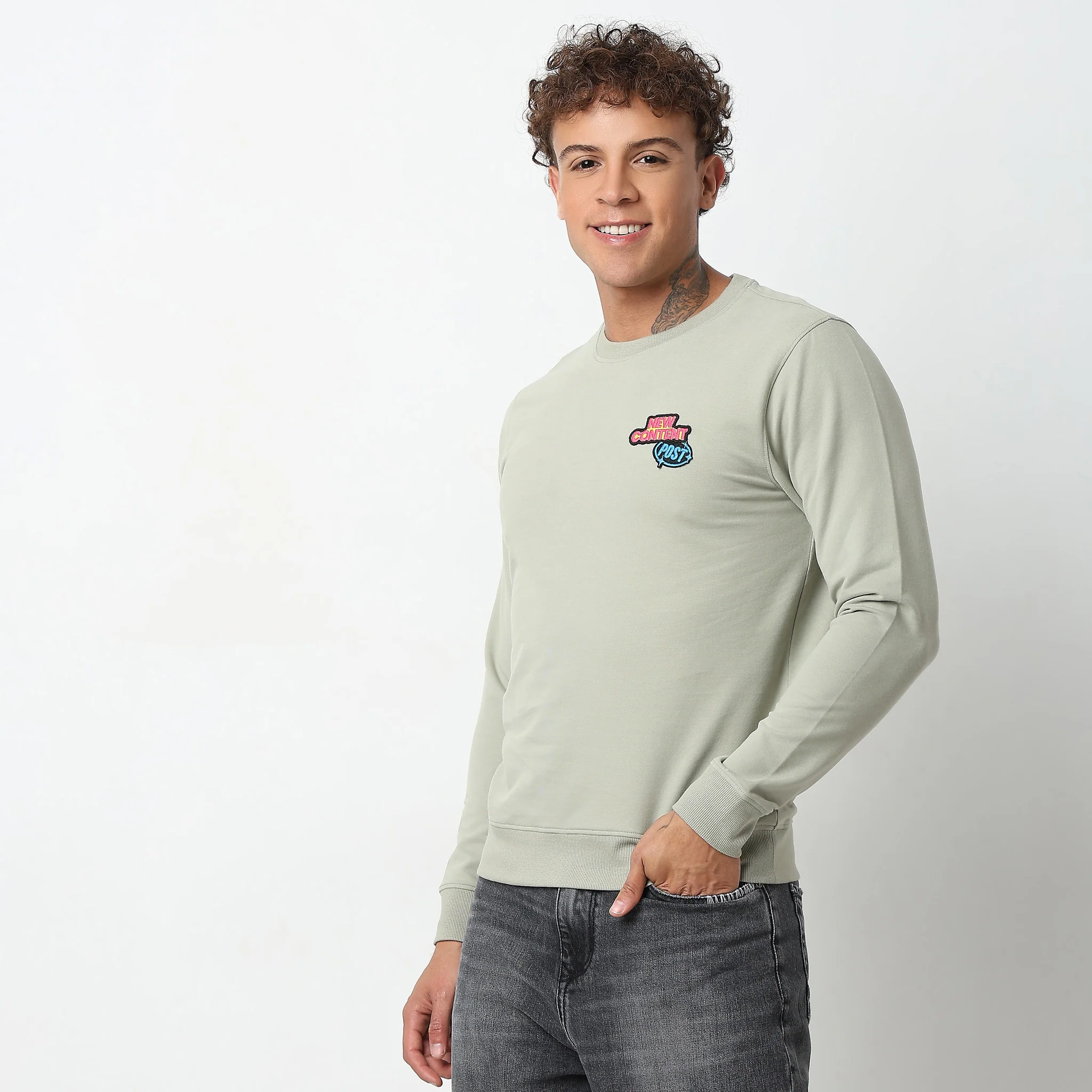 Knitted Graphic Sweat Tee - Image 4