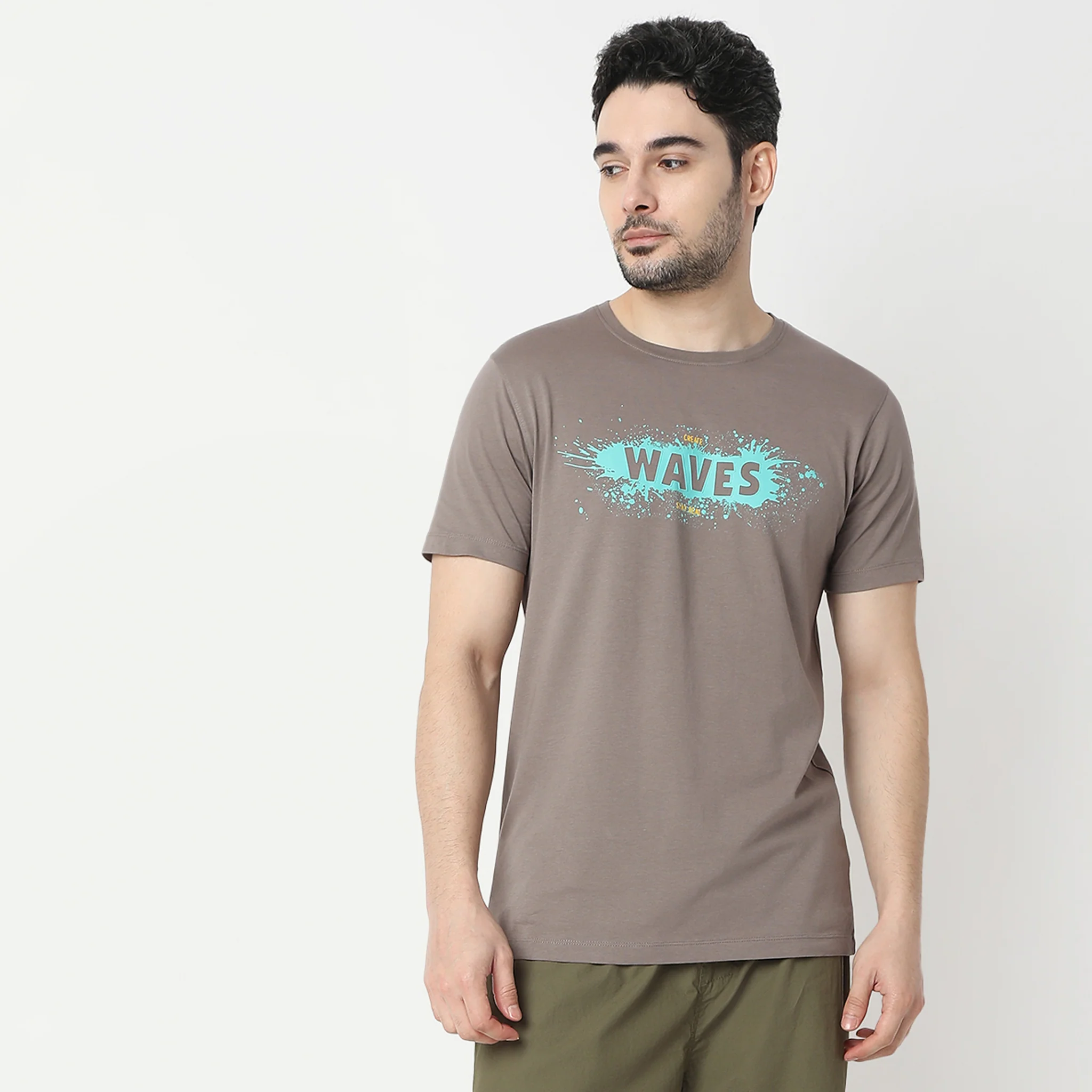 Graphic Crew Neck Cotton T-Shirt - Image 2