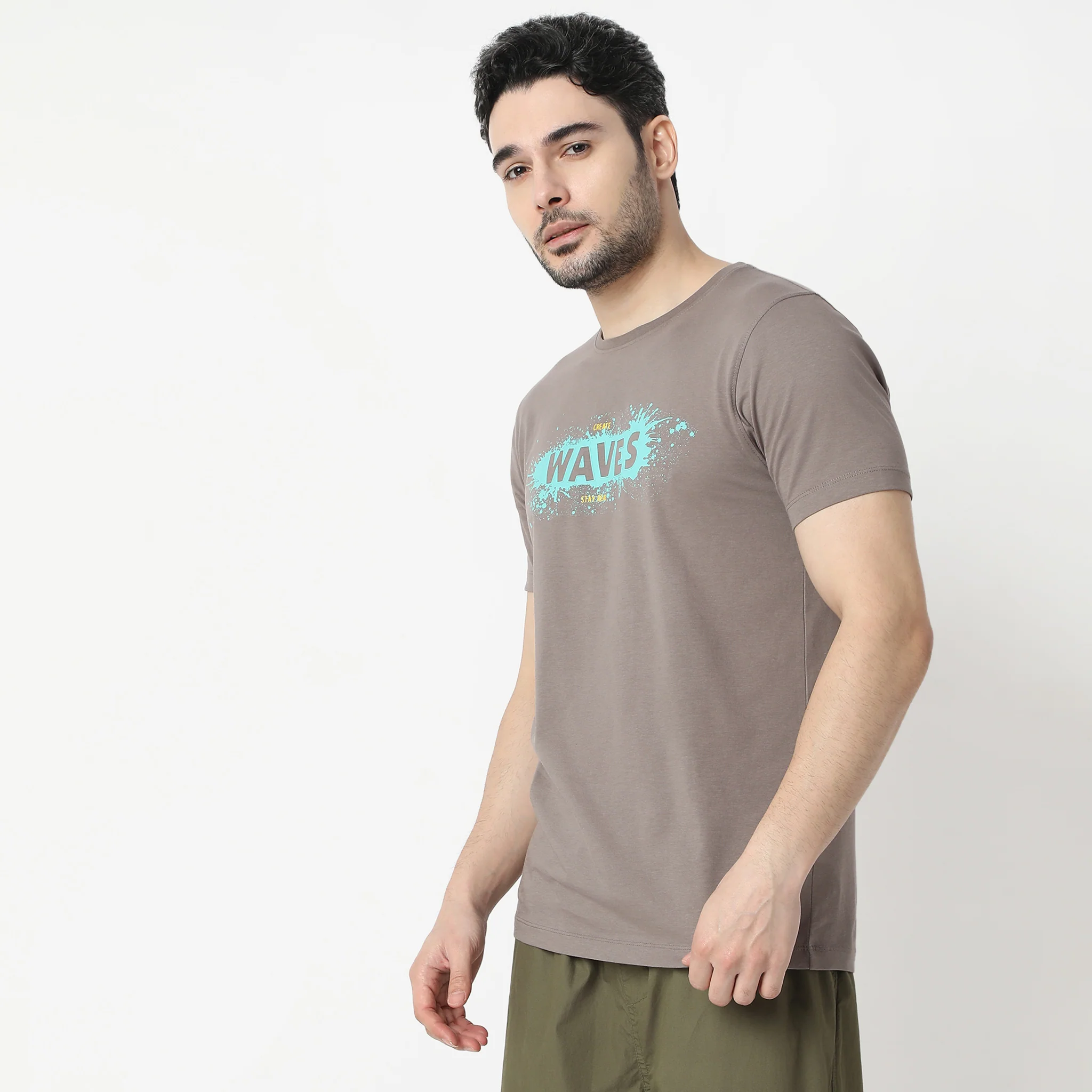 Graphic Crew Neck Cotton T-Shirt - Image 4
