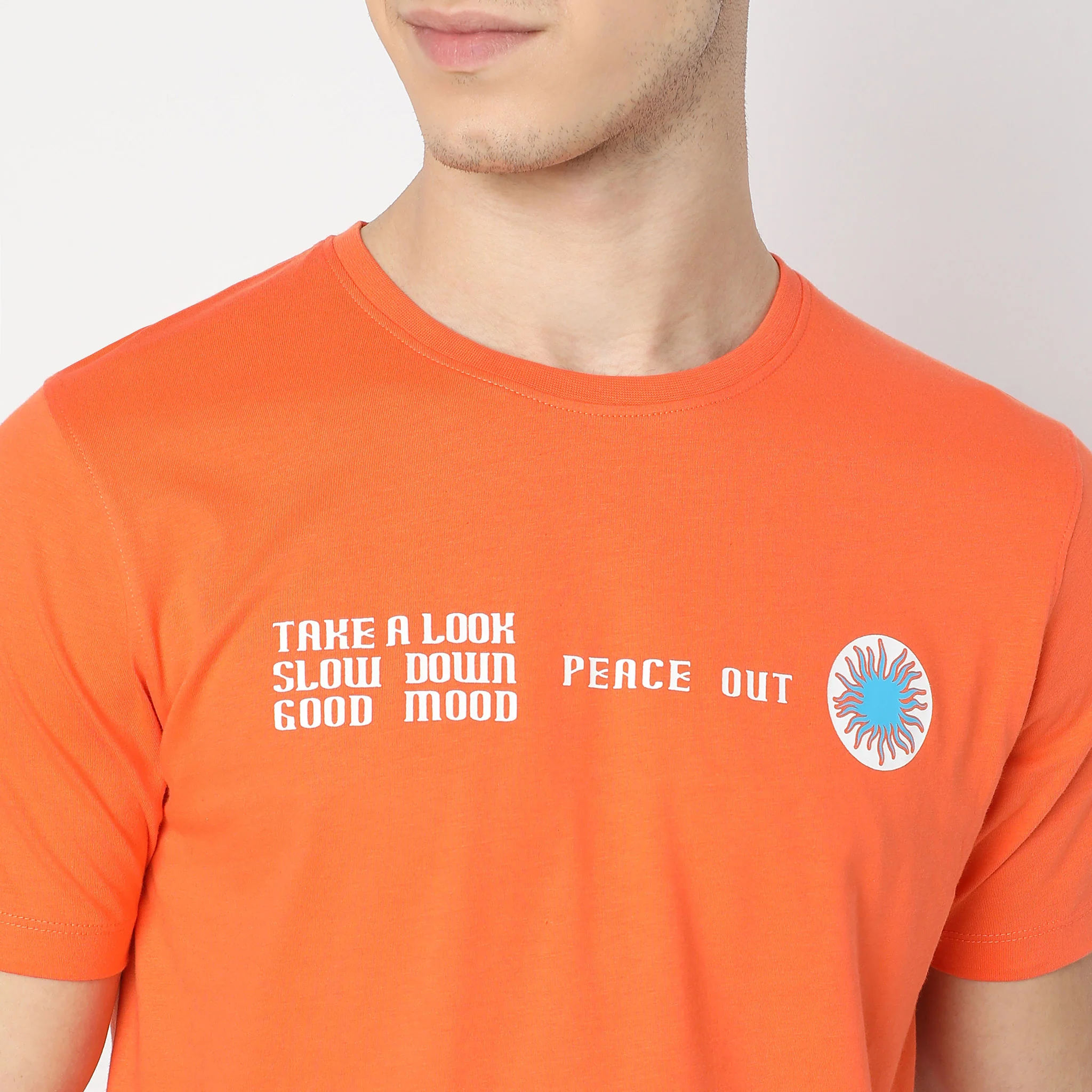 Graphic Crew Neck Cotton T-Shirt - Image 4