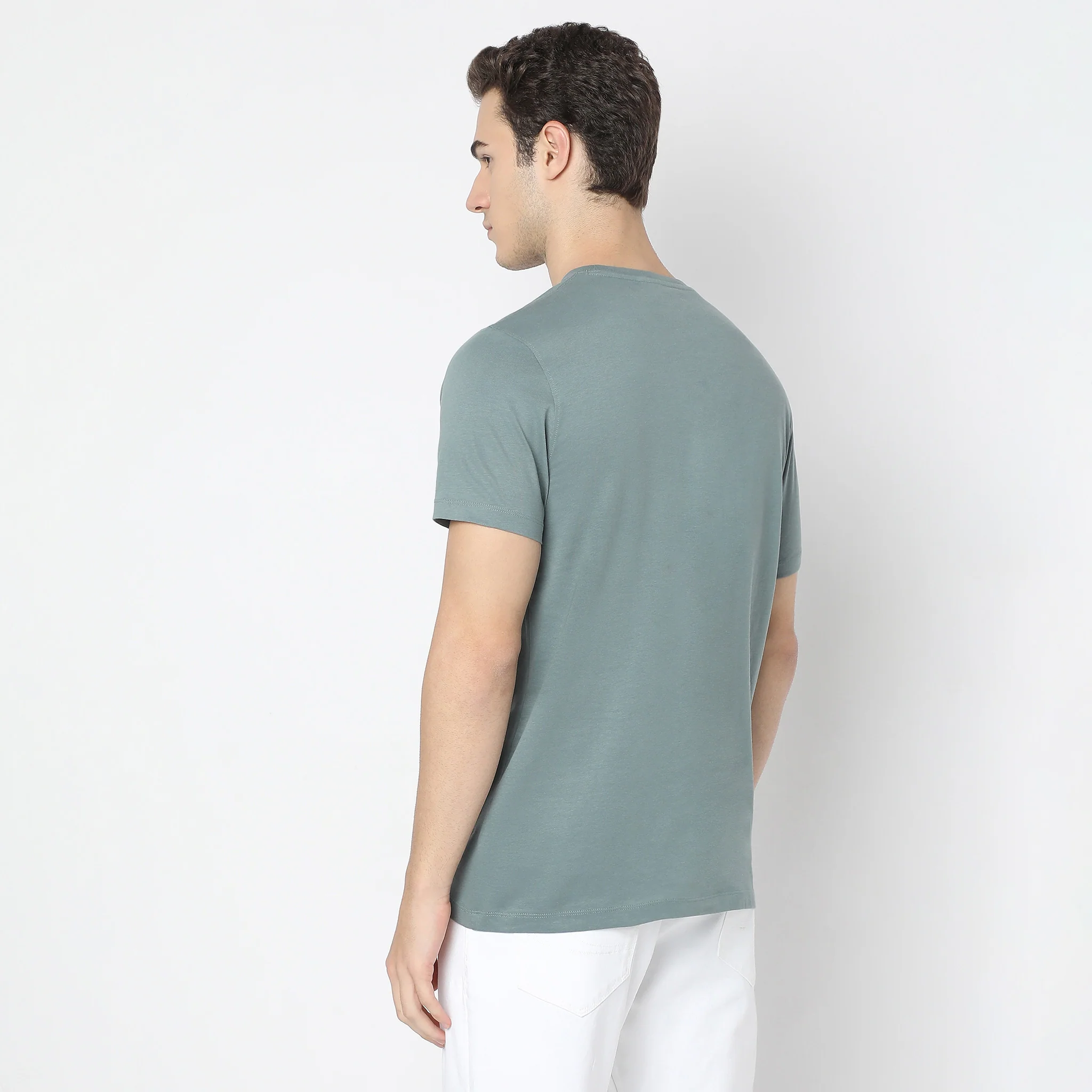 Graphic Crew Neck Cotton T-Shirt - Image 3