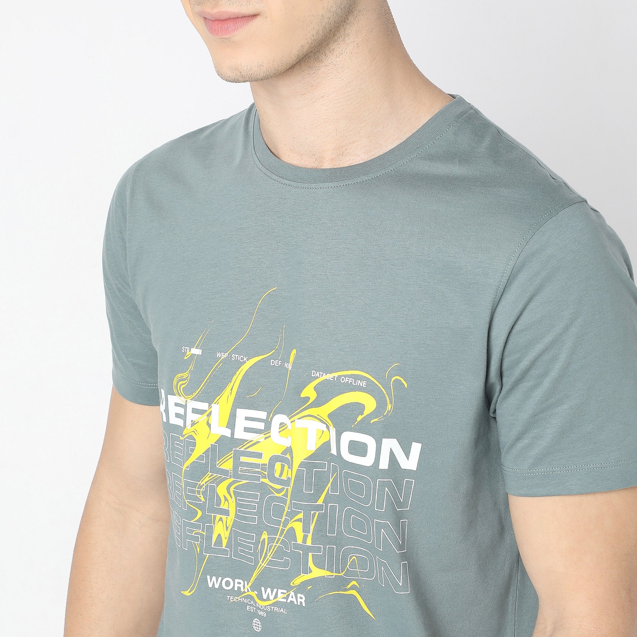 Graphic Crew Neck Cotton T-Shirt - Image 5