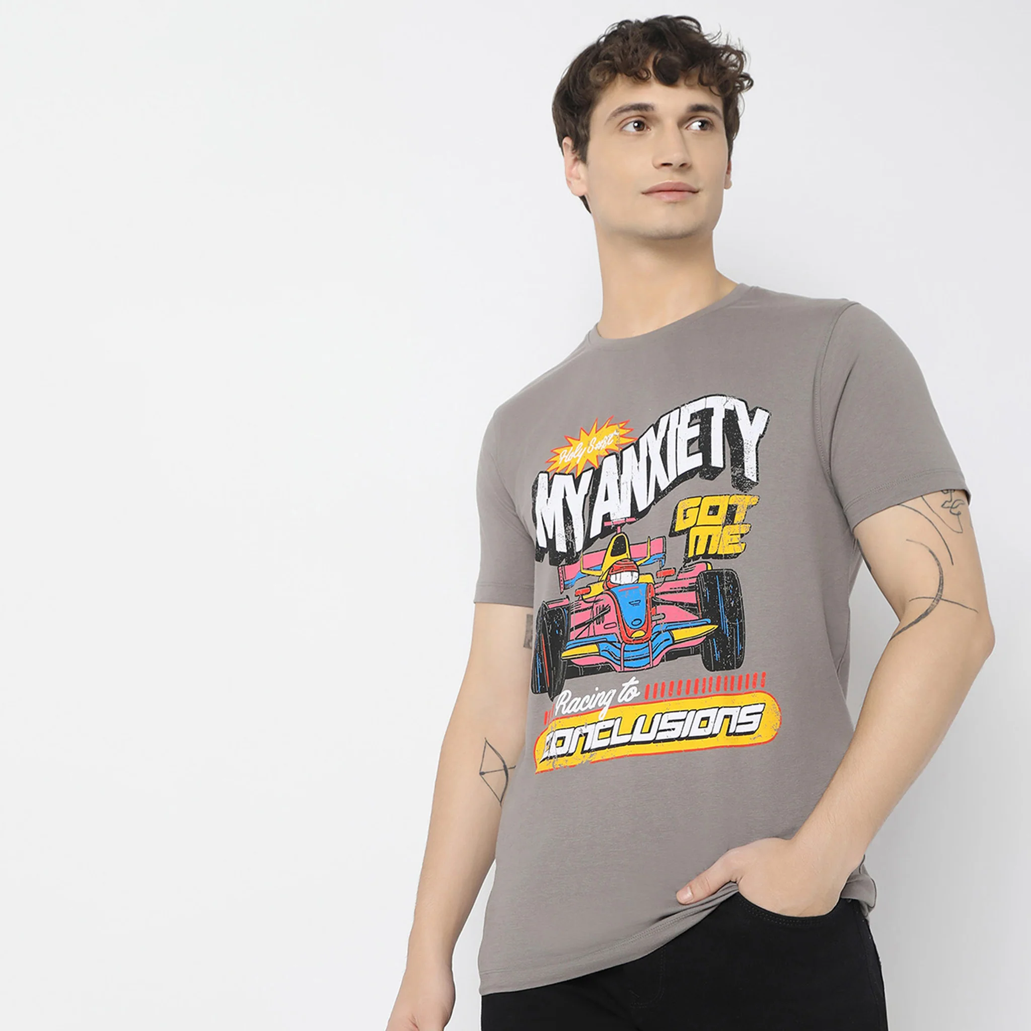 Knitted Graphic T-Shirt - Image 4