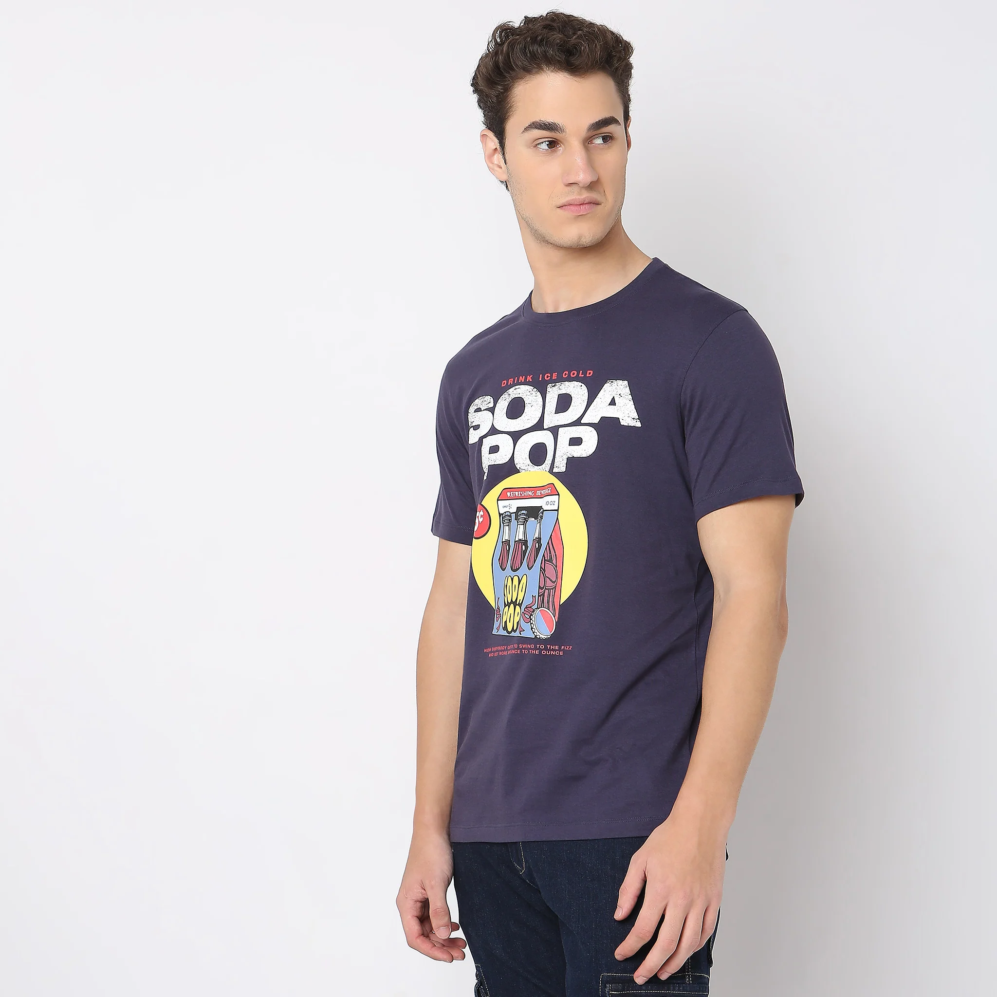 Large Graphic Tees - Cotton Jersey Regular Fit T-Shirt - Image 4