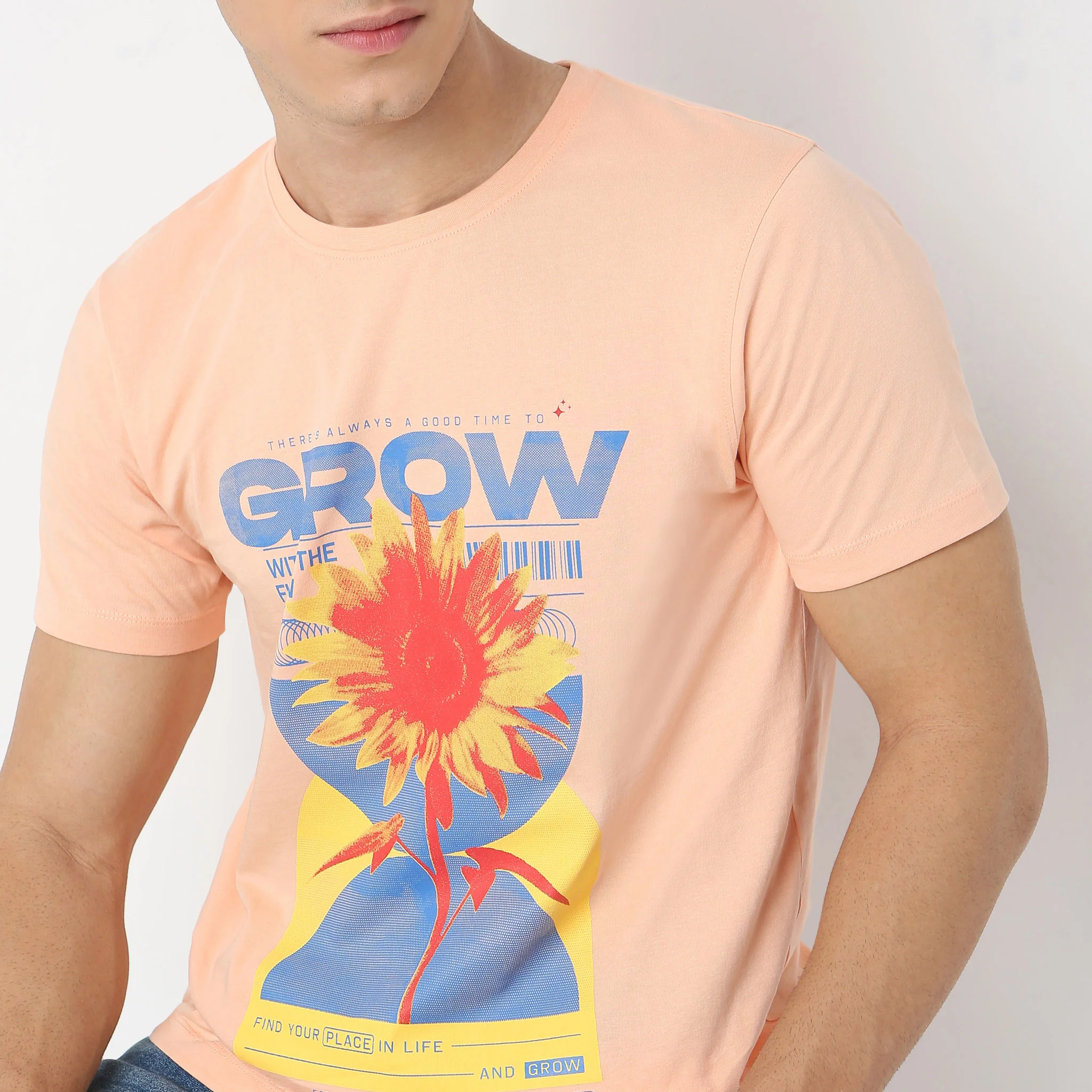 Large Graphic Tees - Cotton Jersey Regular Fit T-Shirt - Image 5