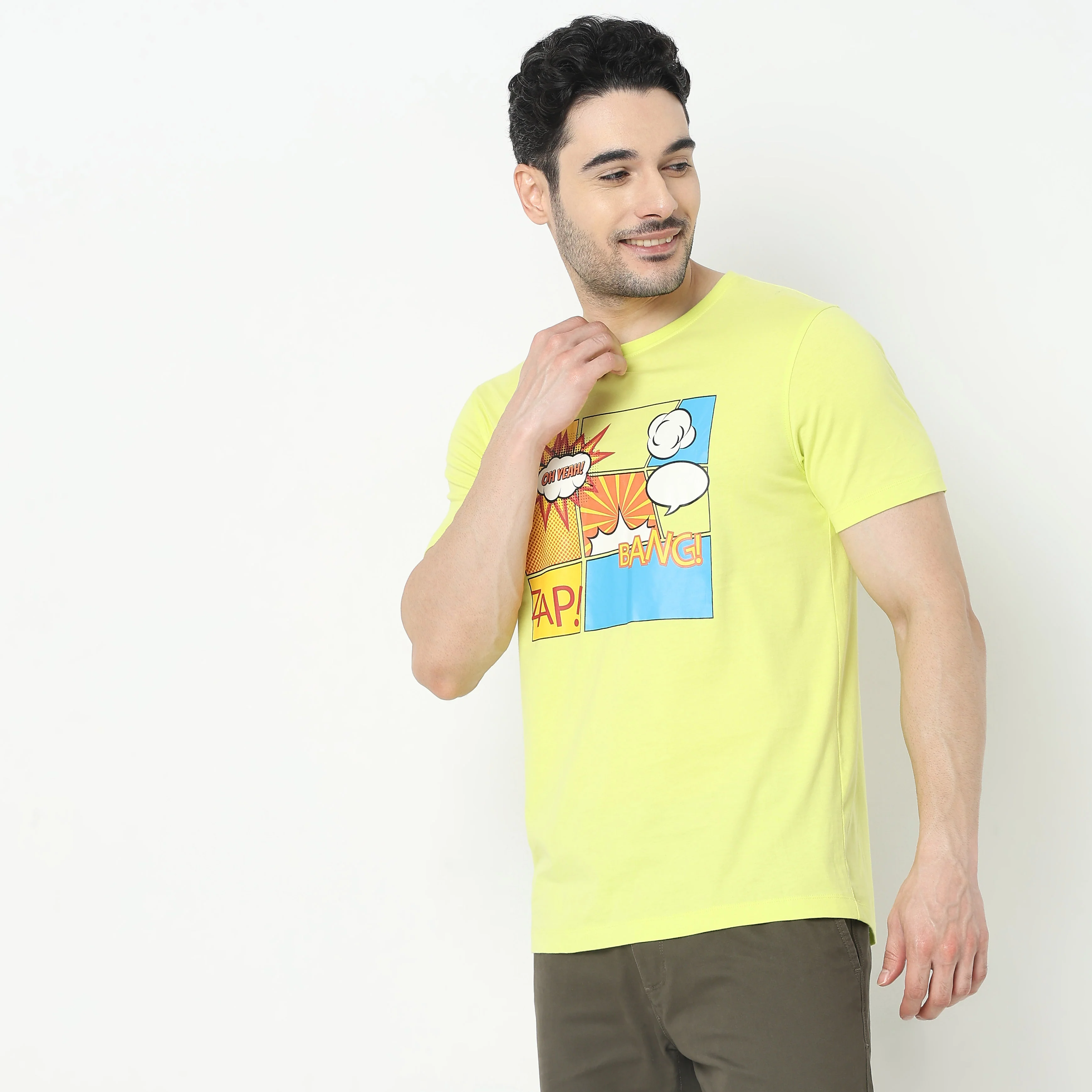 Large Graphic Tees - Cotton Jersey Regular Fit T-Shirt - Image 2