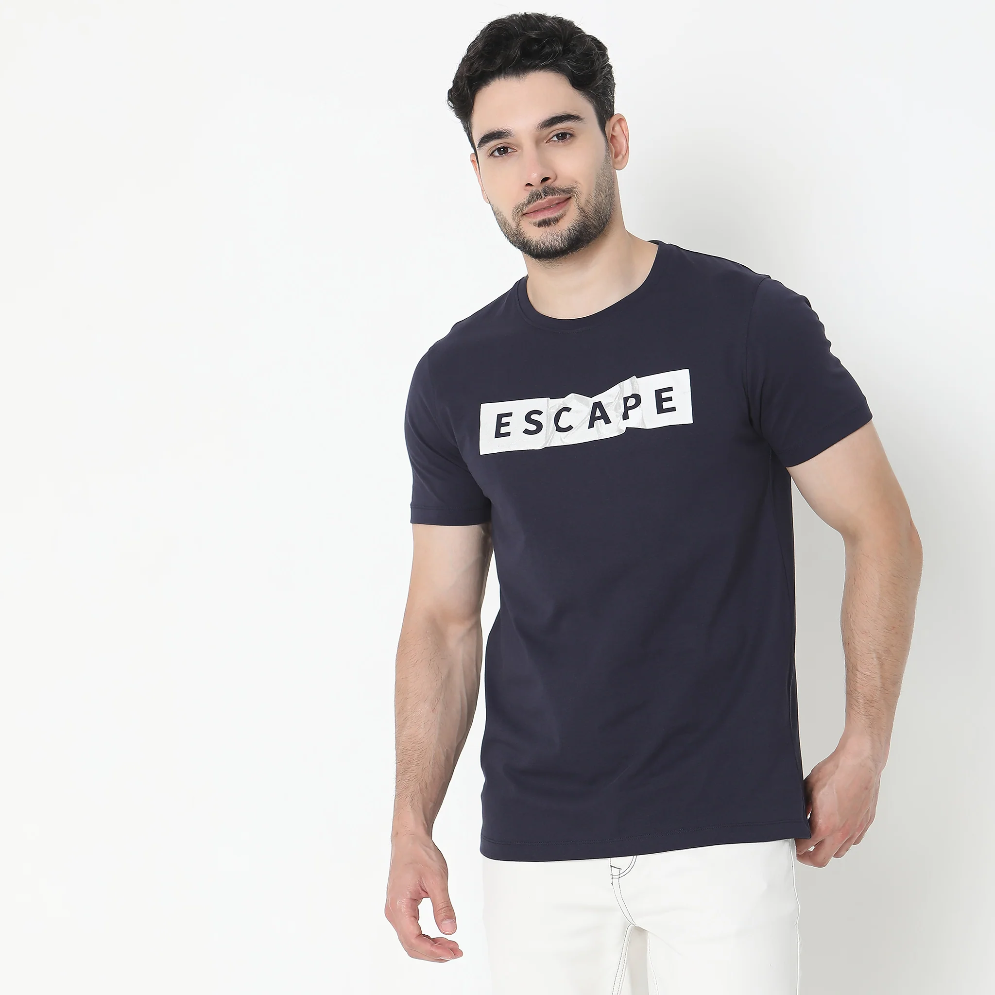 Large Graphic Tees - Cotton Jersey Regular Fit T-Shirt - Image 2