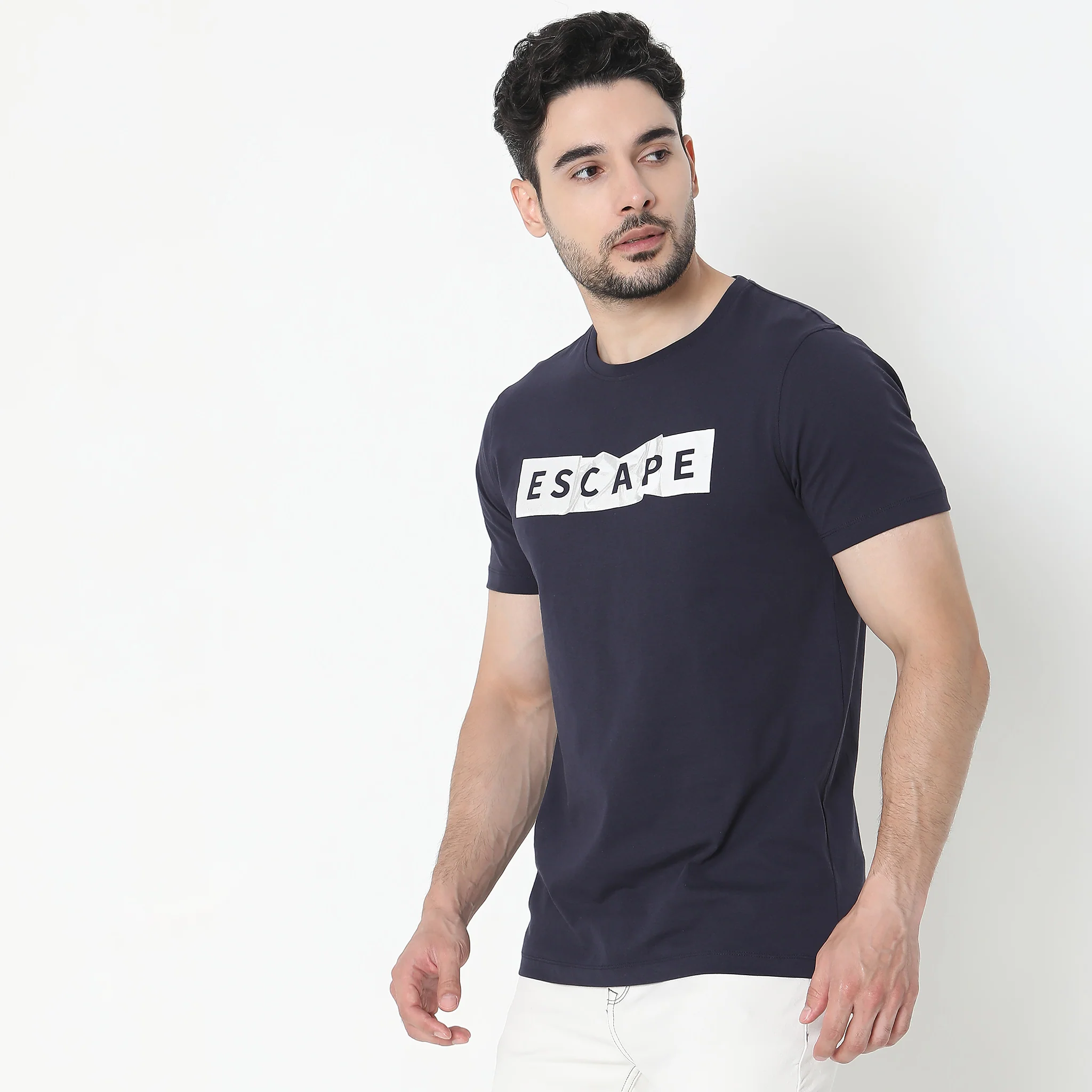 Large Graphic Tees - Cotton Jersey Regular Fit T-Shirt - Image 5