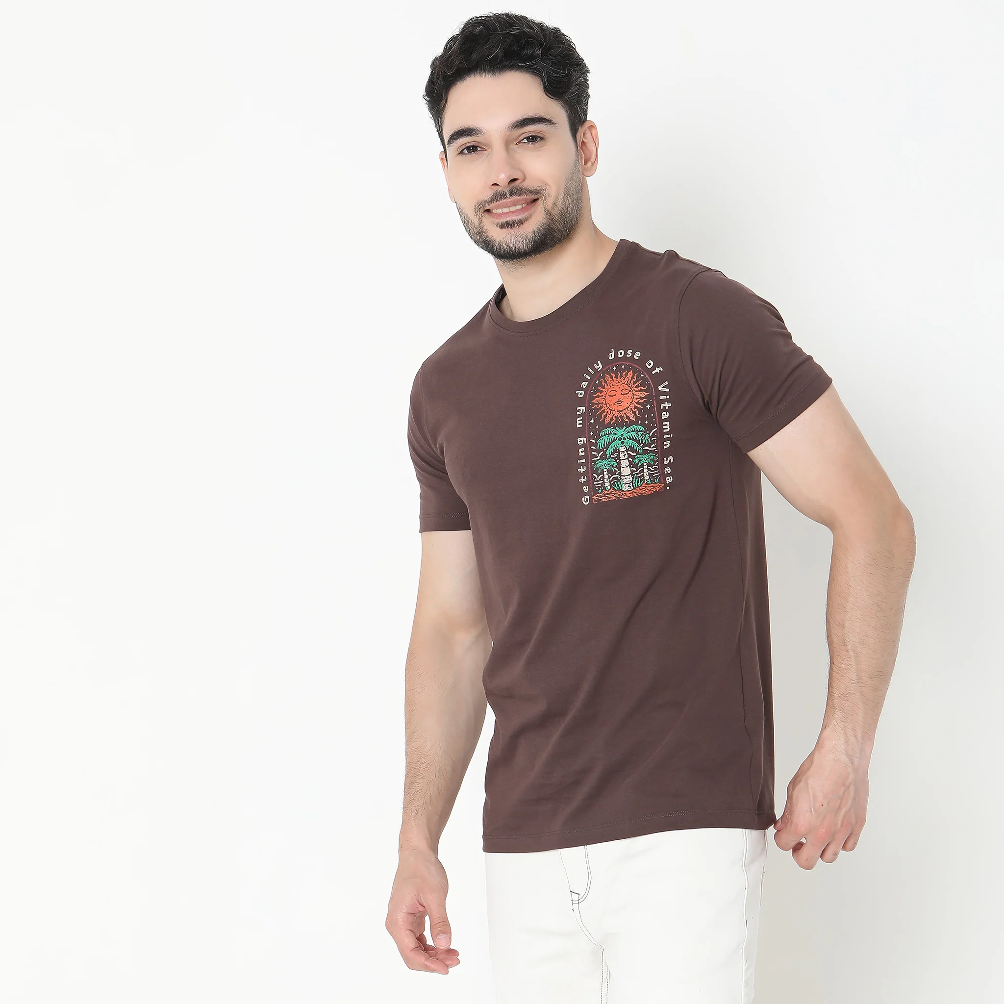 Large Graphic Tees - Cotton Jersey Regular Fit T-Shirt - Image 5