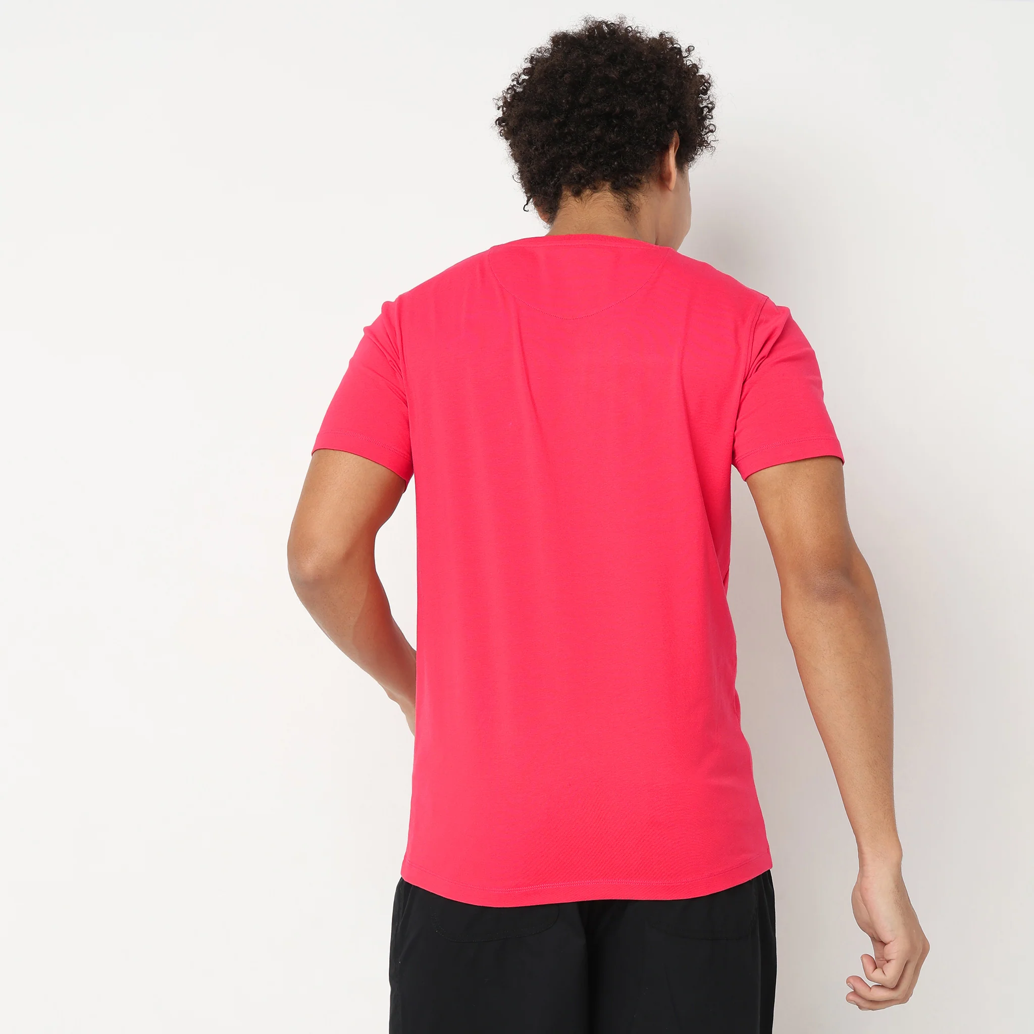 Three 3 Dimension Reflective Graphic In Cotton Stretch Jersey - Regular Fit T-Shirt - Image 3