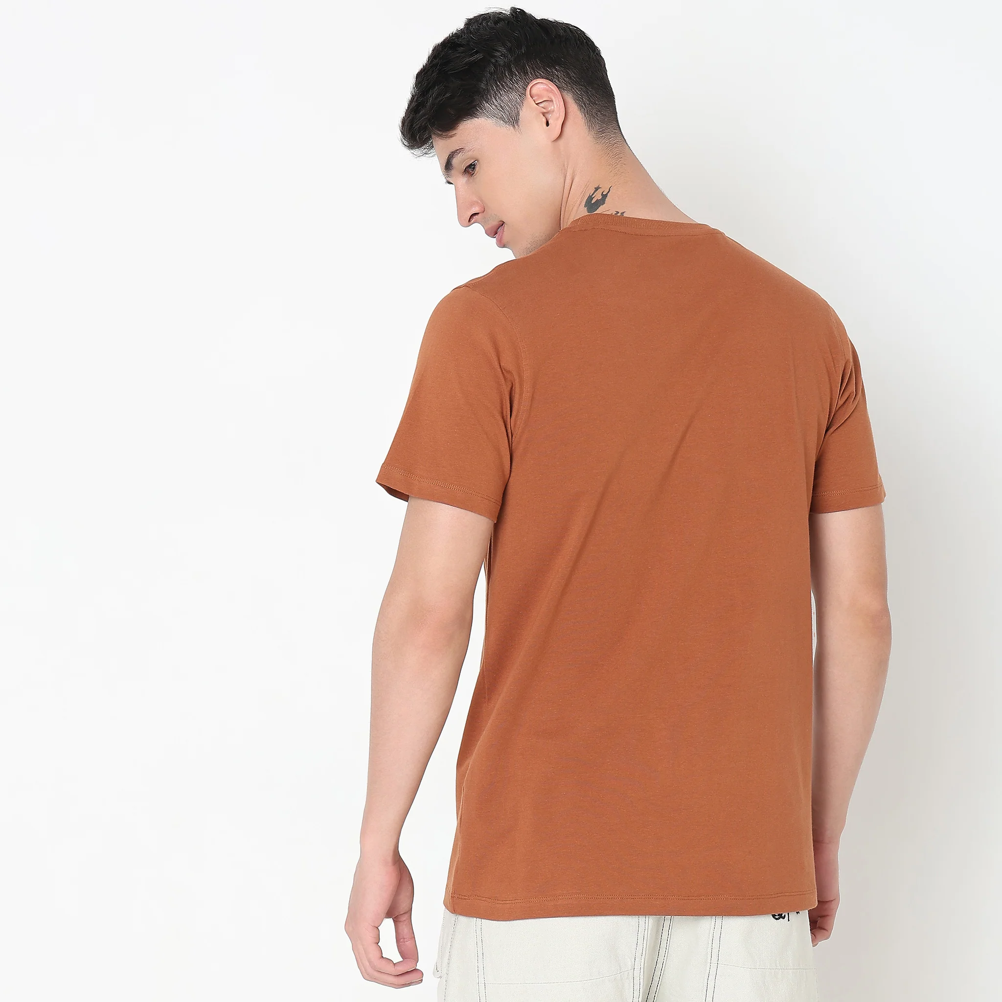 Embossed Logo Tees - Cotton With E-fast® Stretch Jersey Regular Fit T-Shirt - Image 3