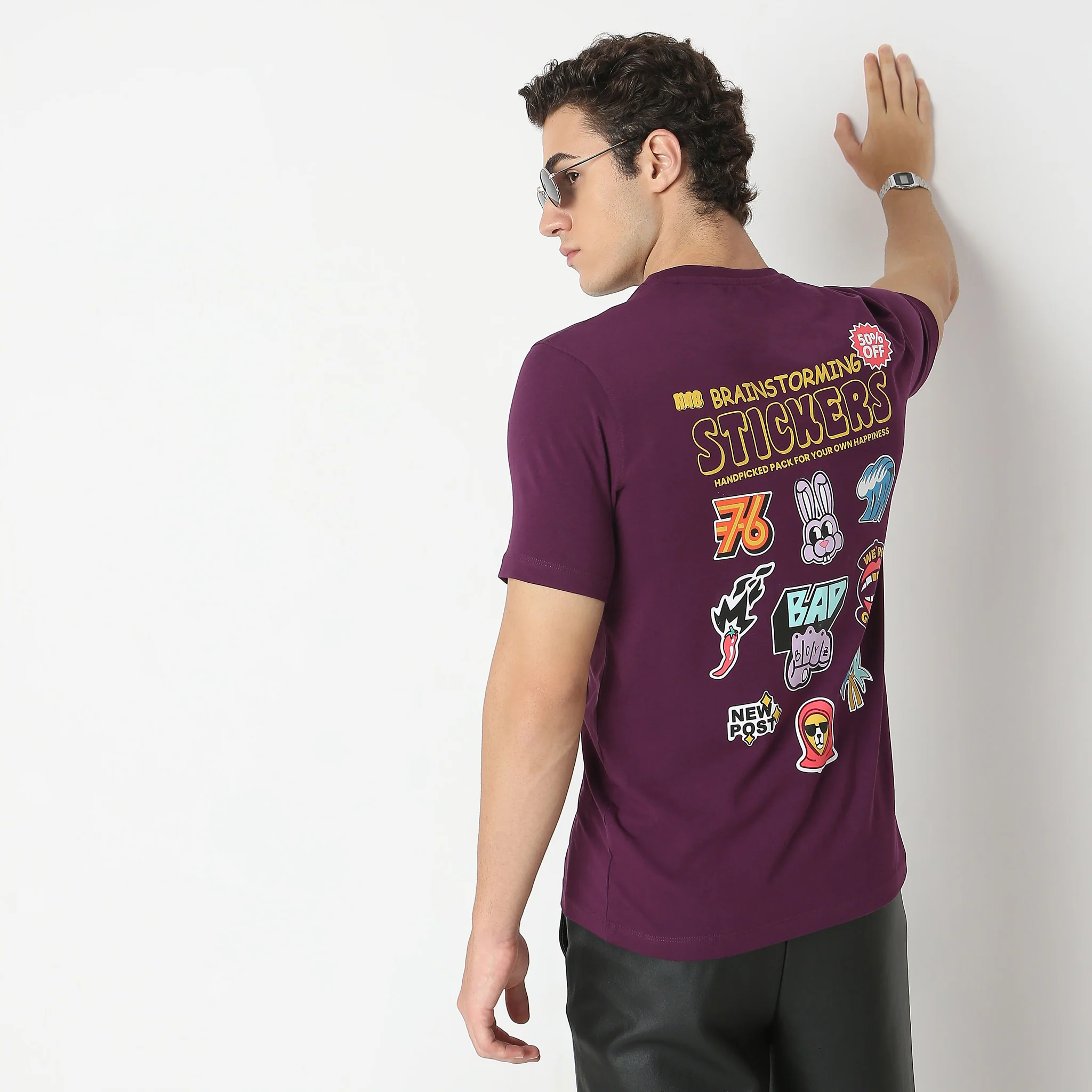 Large Graphic Front & Back Tees - Cotton With E-Fast® Stretch Jersey - Regular Fit T-Shirt - Image 3