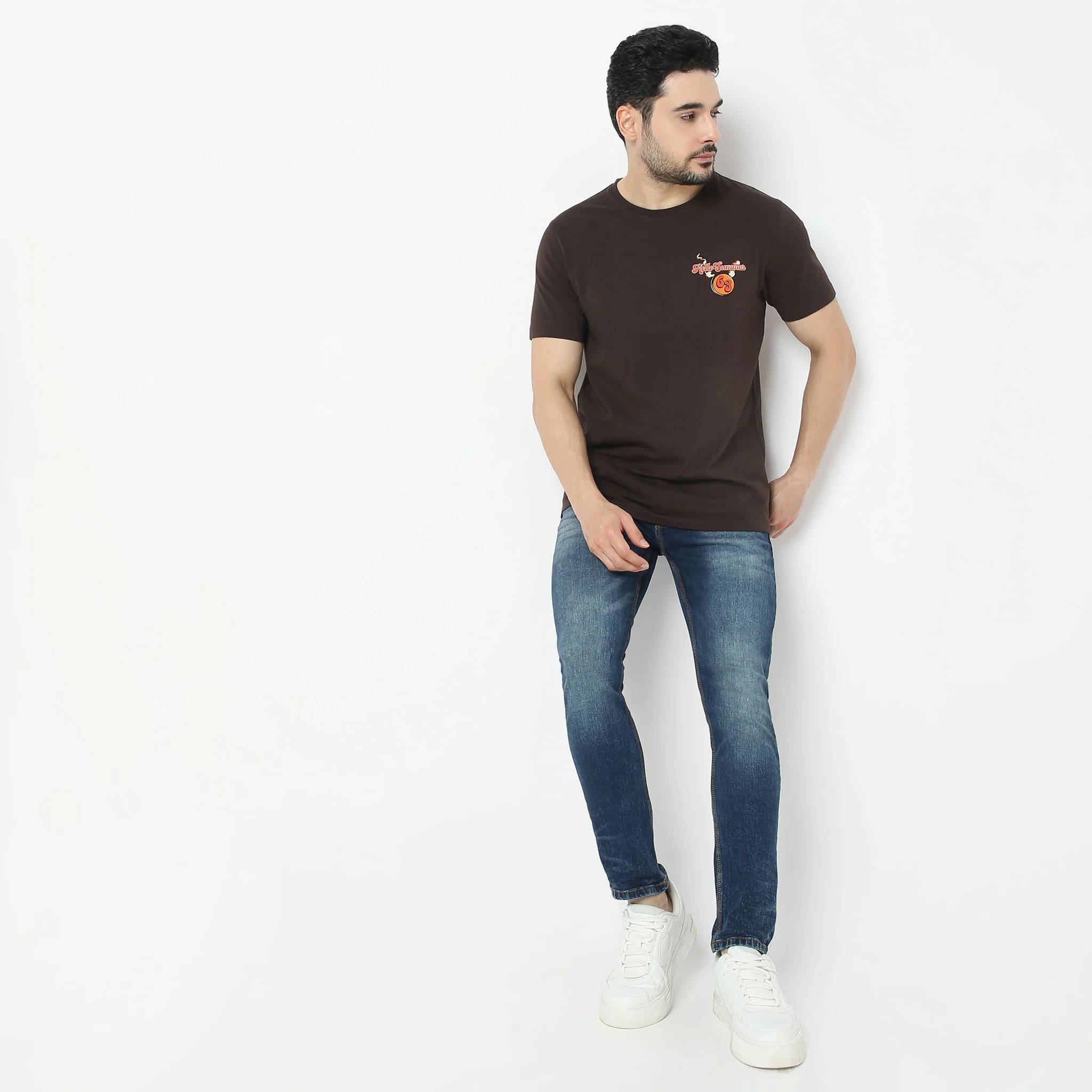 Large Graphic Front & Back Tees - Cotton With E-Fast® Stretch Jersey - Regular Fit T-Shirt