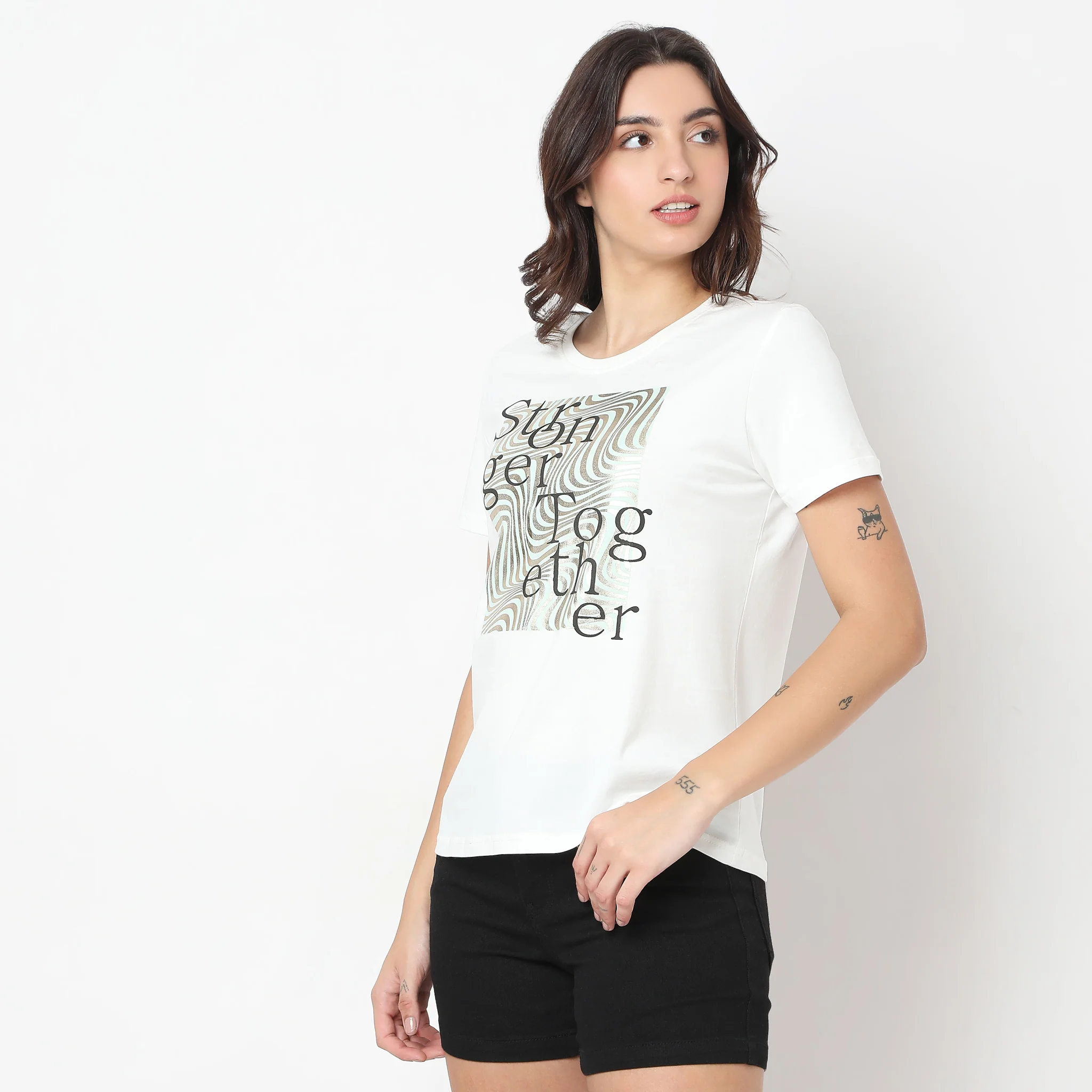 Knitted Graphic T-Shirt - Image 4