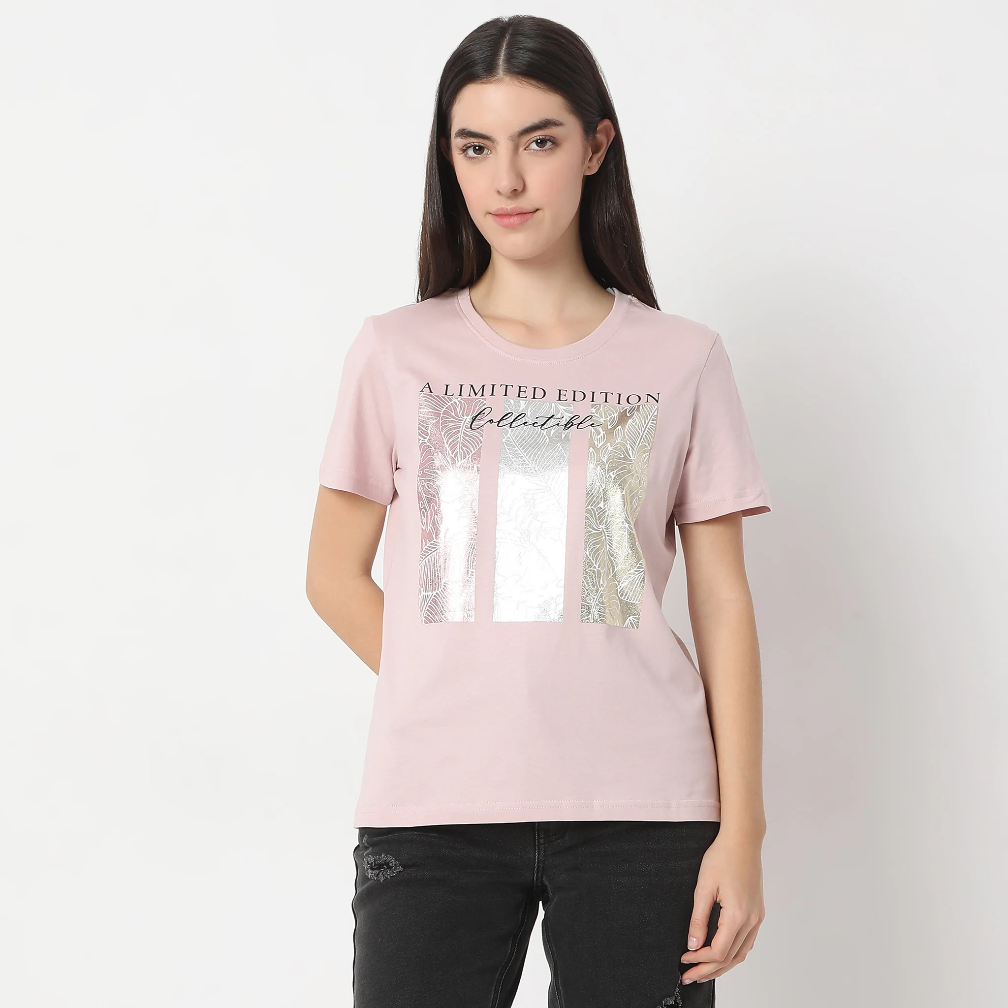 Chest Print Graphic Short Sleeve T-Shirt - Image 2