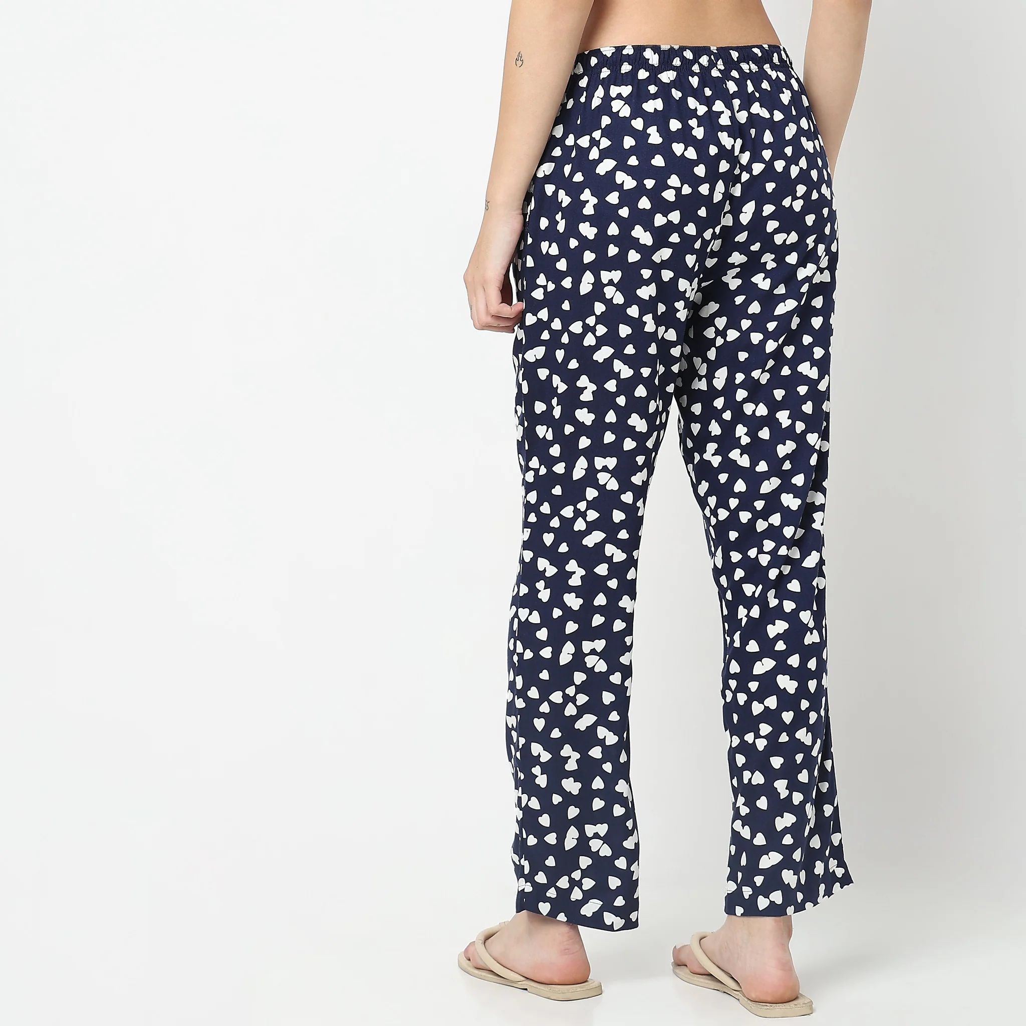 Woven Heart Mid Rise Lounge Pyjamas - Image 3