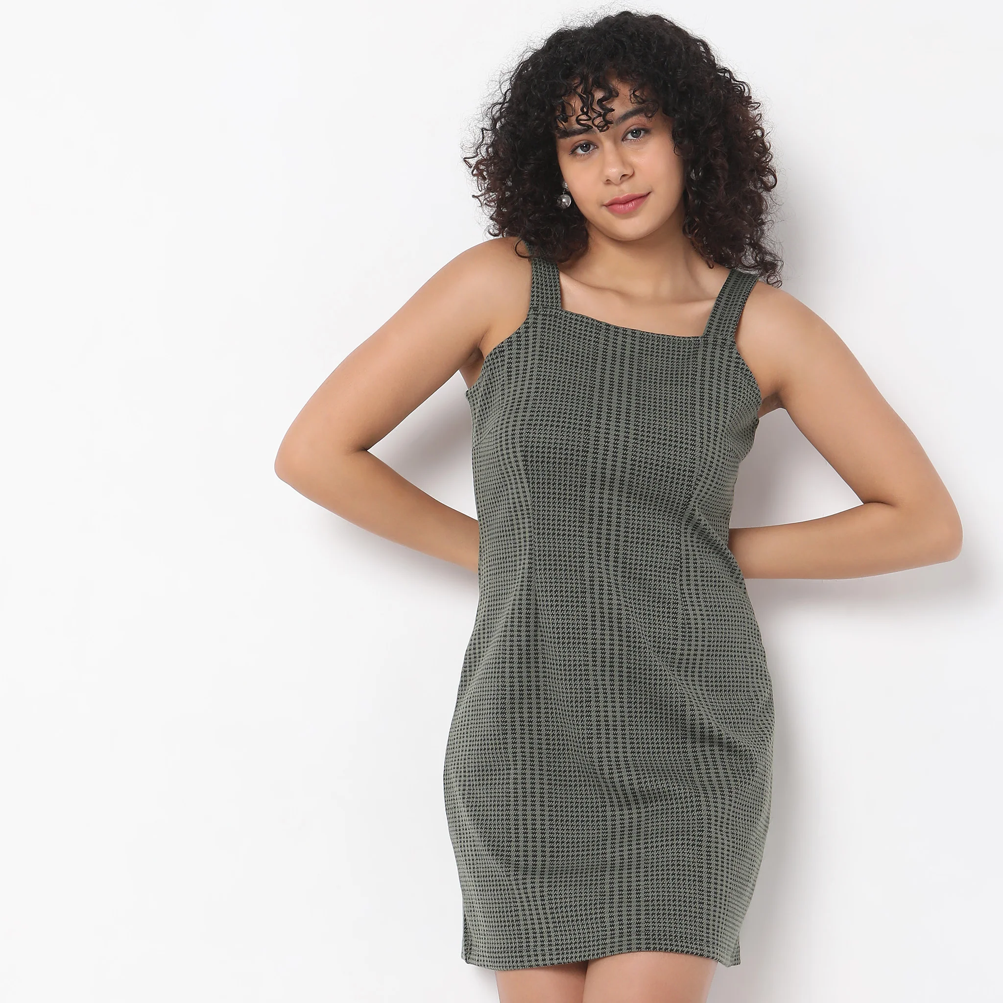 Regular Fit Jacquard Dress - Image 2