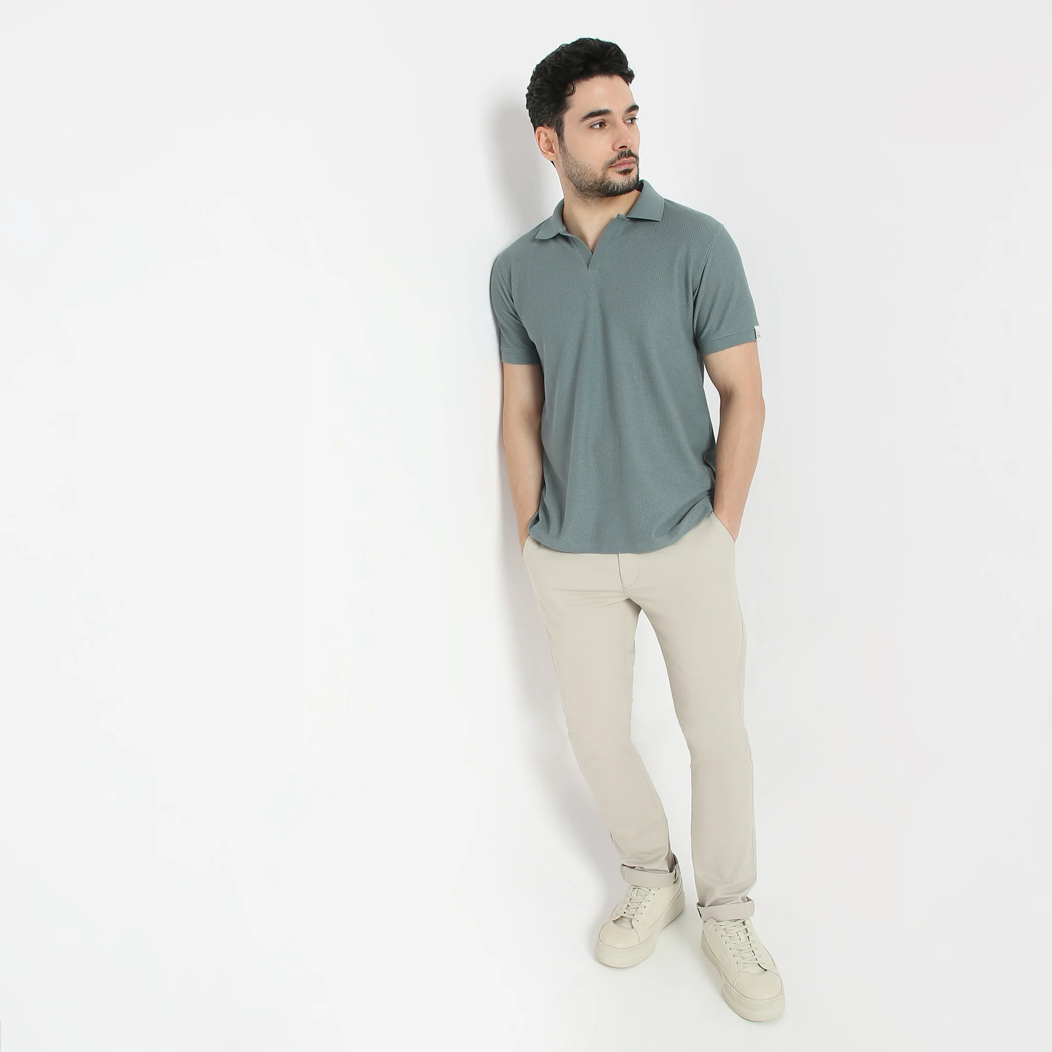 Jacquard Island Polo T-Shirt - Image 6