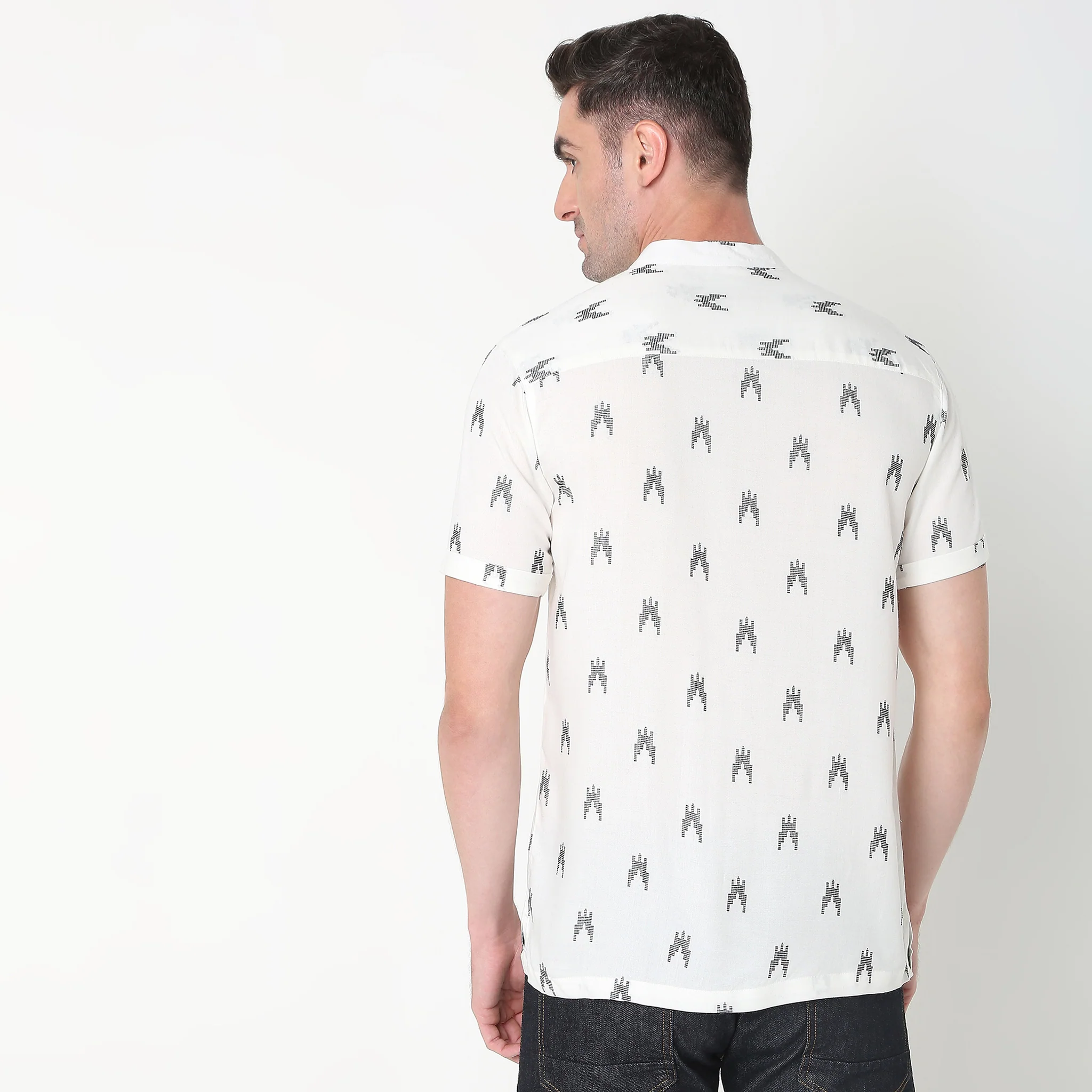 Regular Fit Jacquard Shirt - Image 3