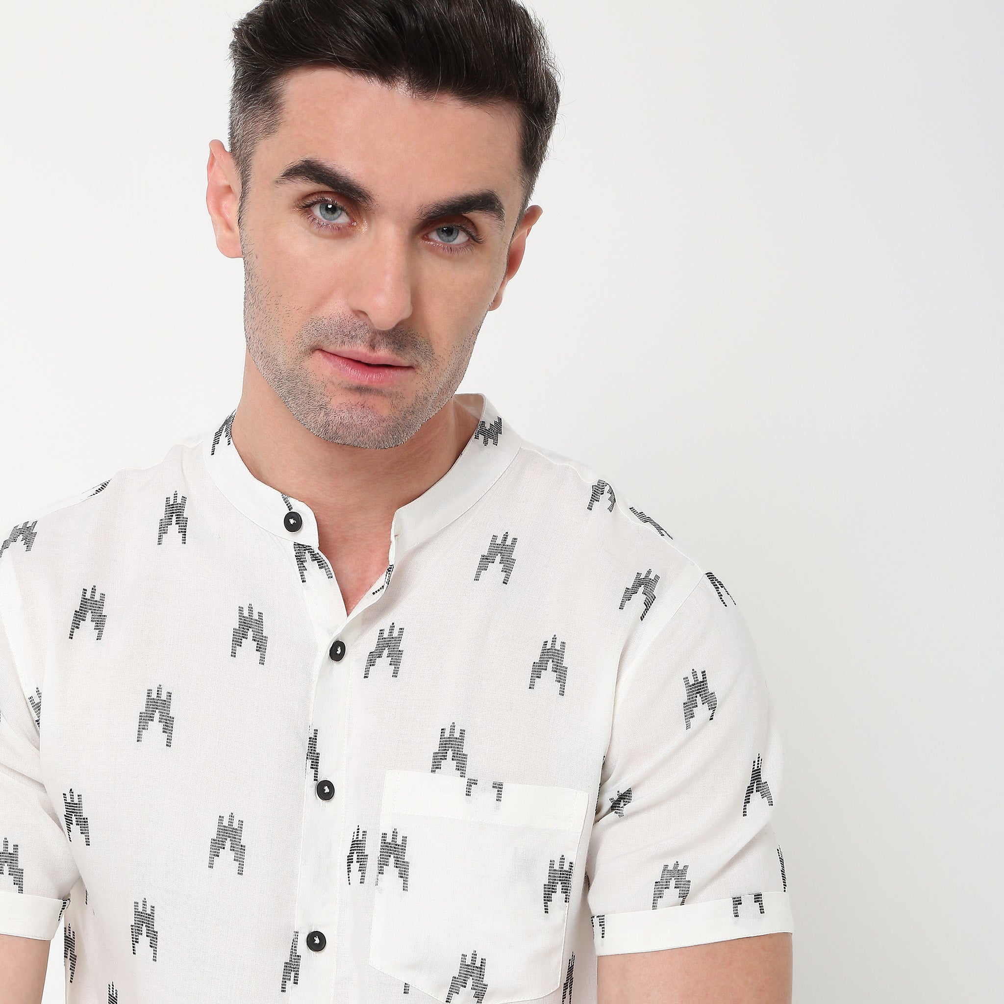 Regular Fit Jacquard Shirt - Image 4