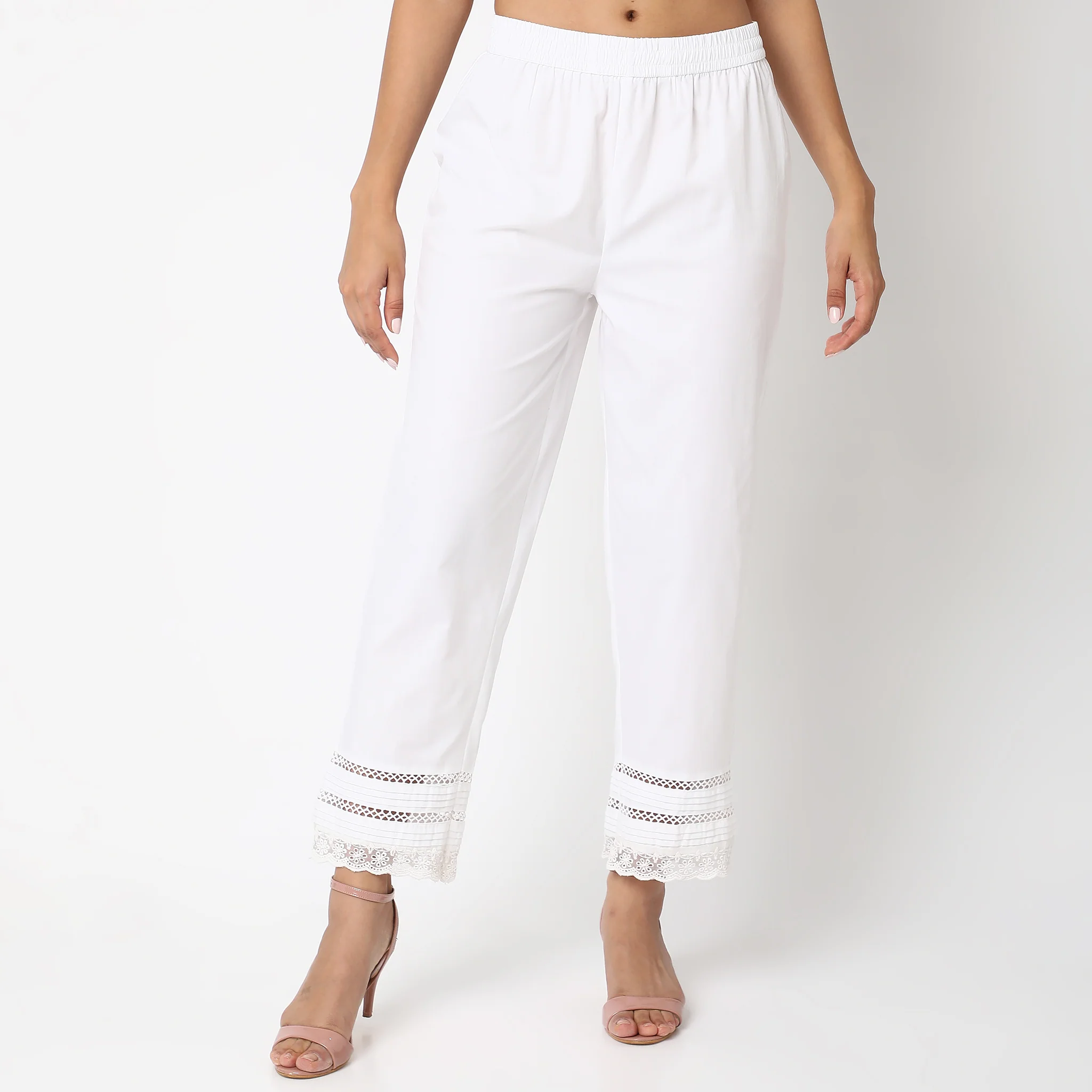 Regular Fit Lace Ethnic Pants - Image 2