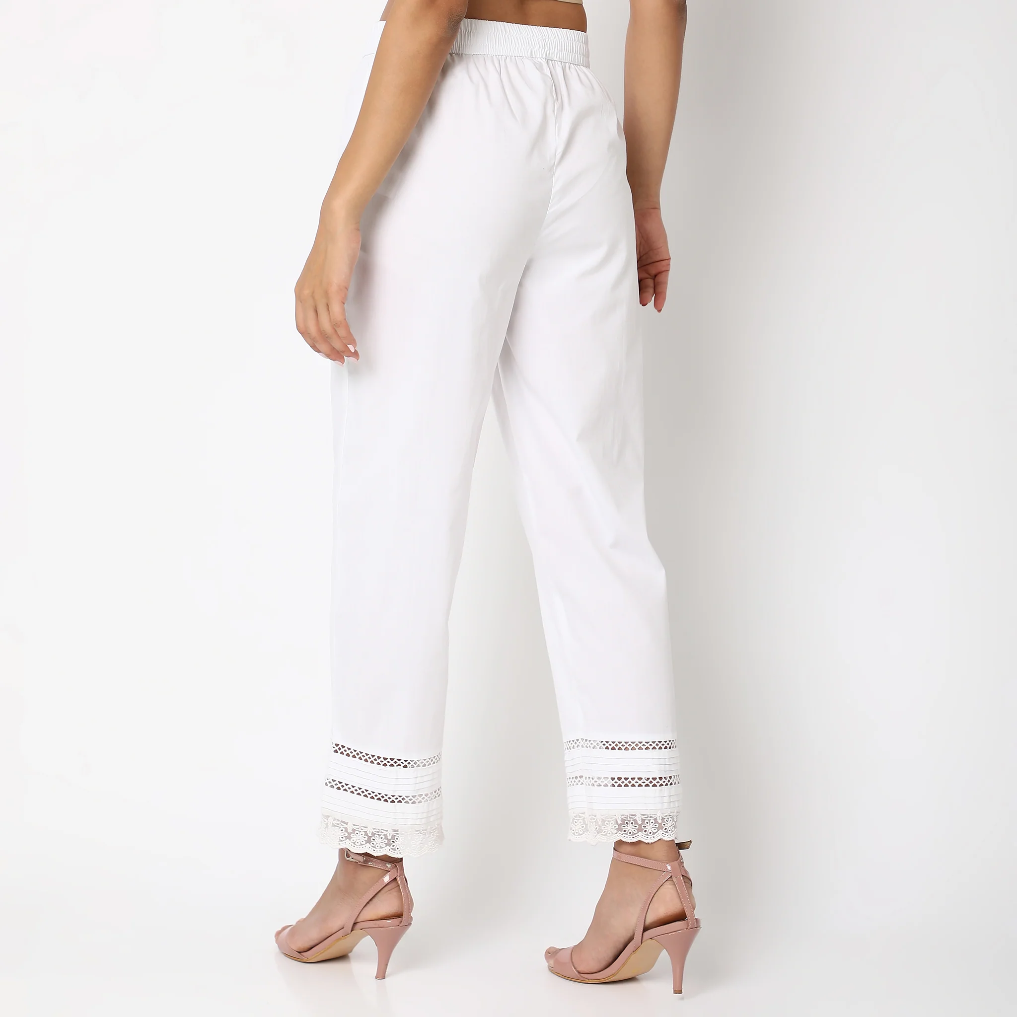 Regular Fit Lace Ethnic Pants - Image 3