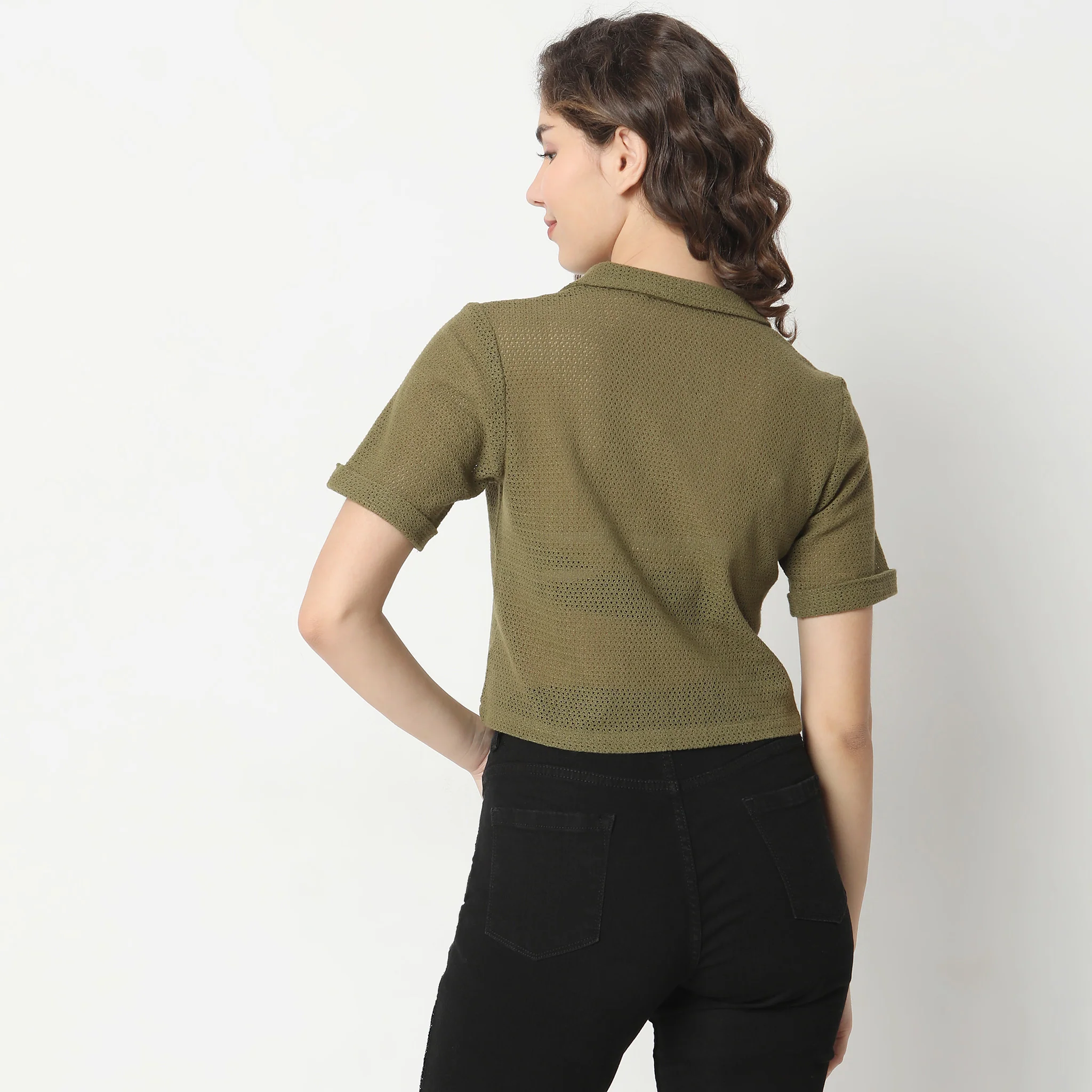 Regular Fit Lace Shirt - Image 3