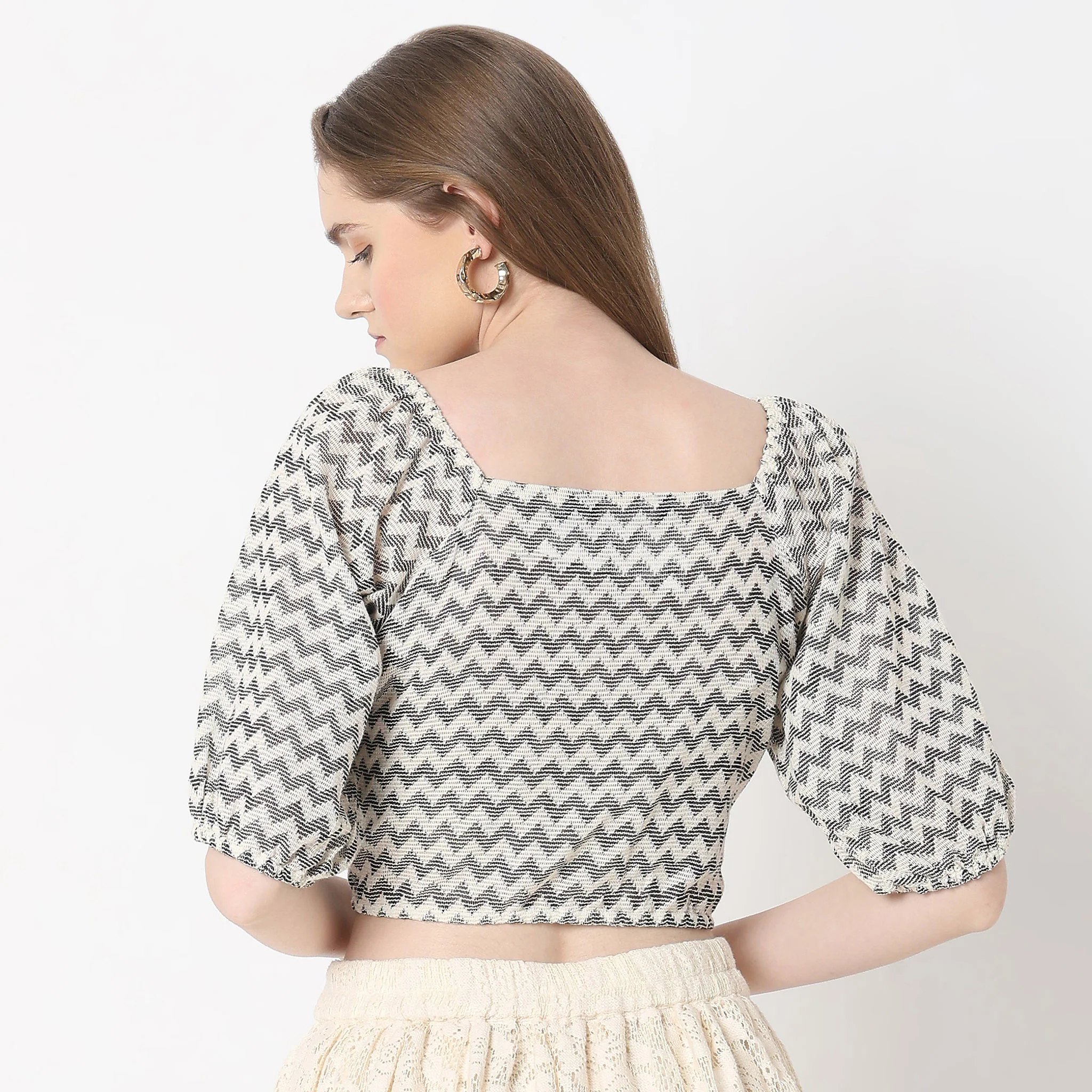 Regular Fit Lace Top - Image 3