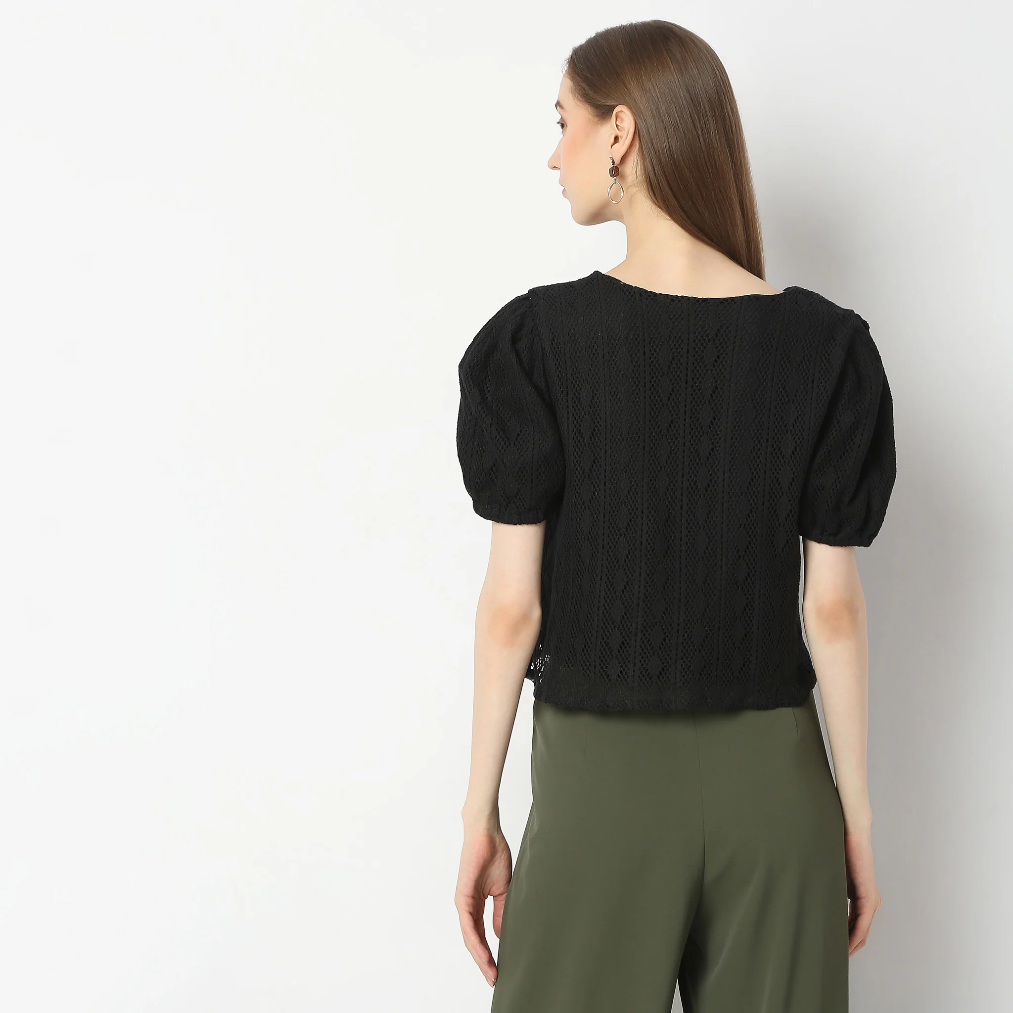 Regular Fit Lace Top - Image 3