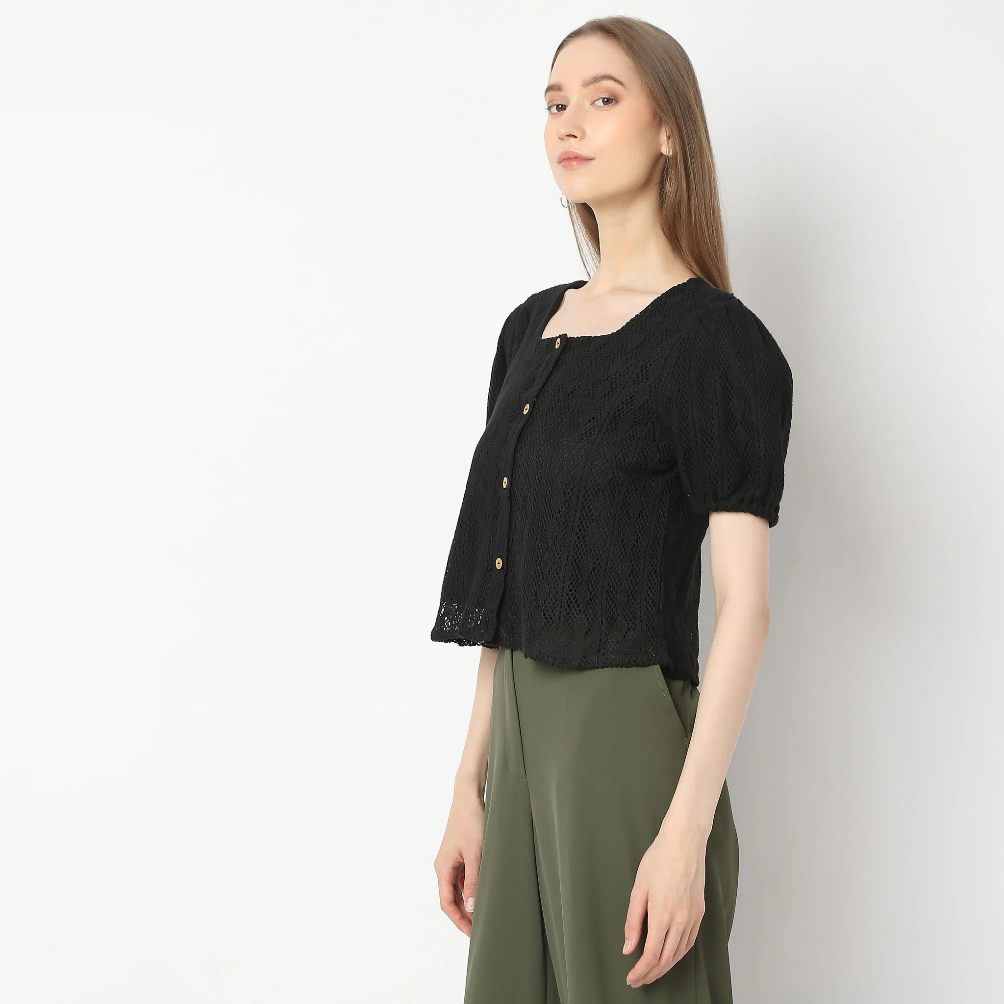 Regular Fit Lace Top - Image 5