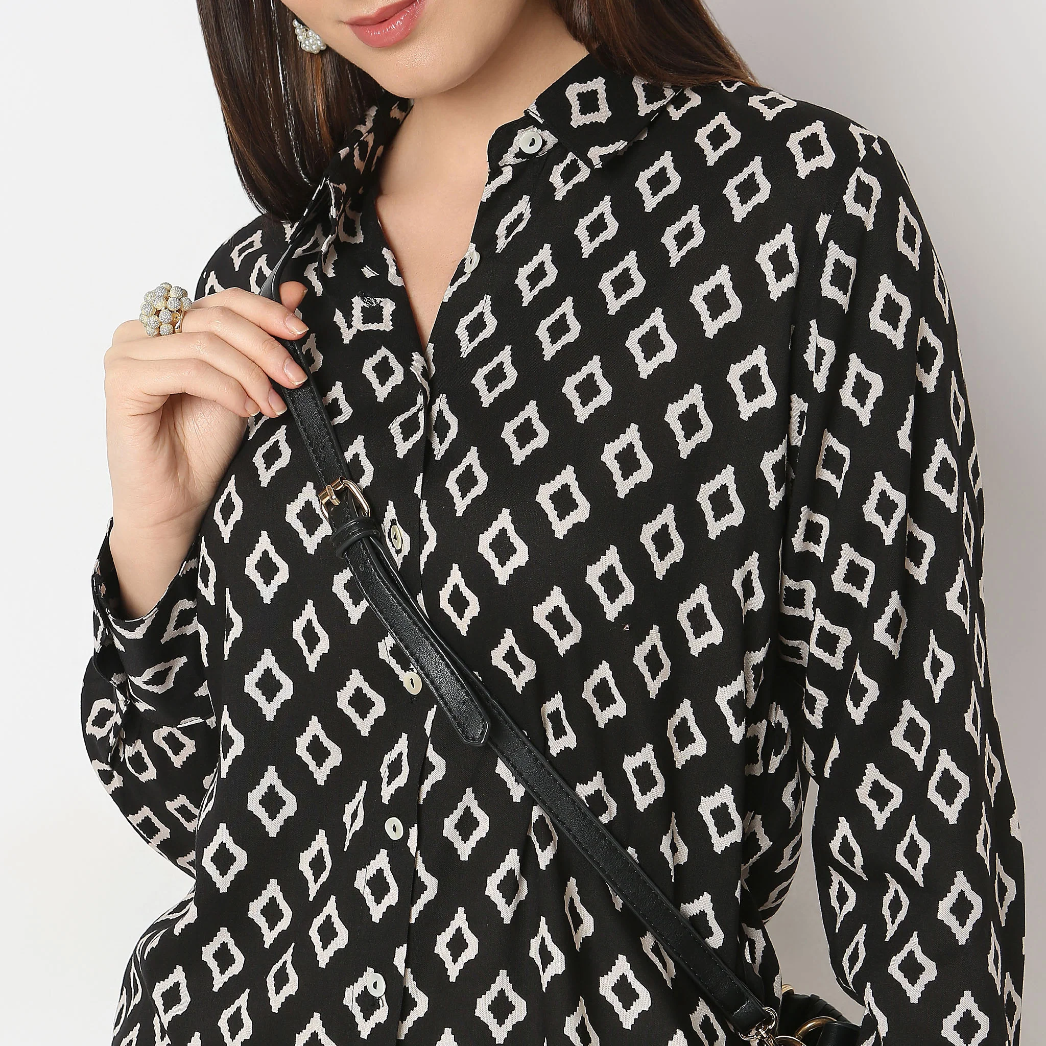 Regular Fit Printed A-Line Tunic - Image 4