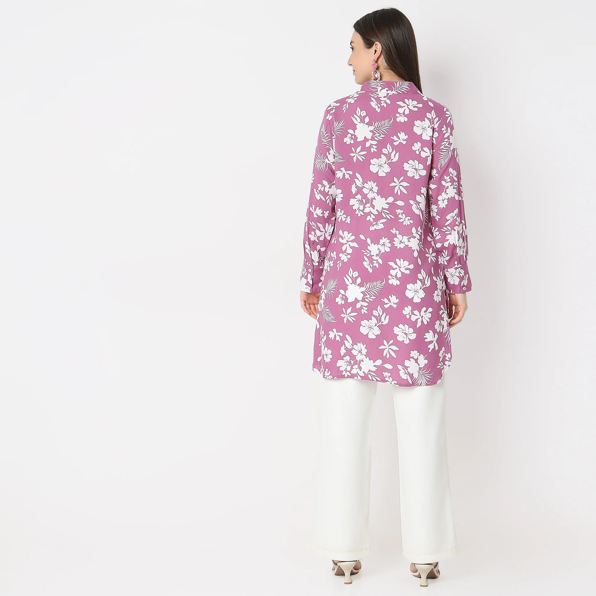 Regular Fit Printed A-Line Tunic - Image 3