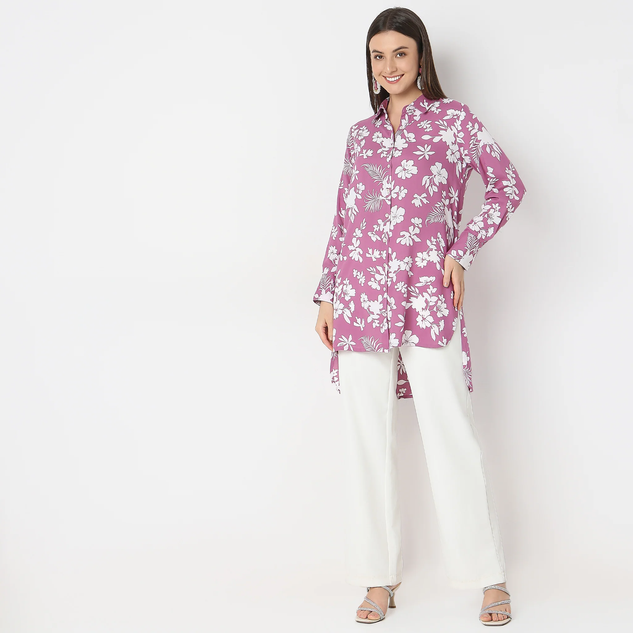 Regular Fit Printed A-Line Tunic - Image 5