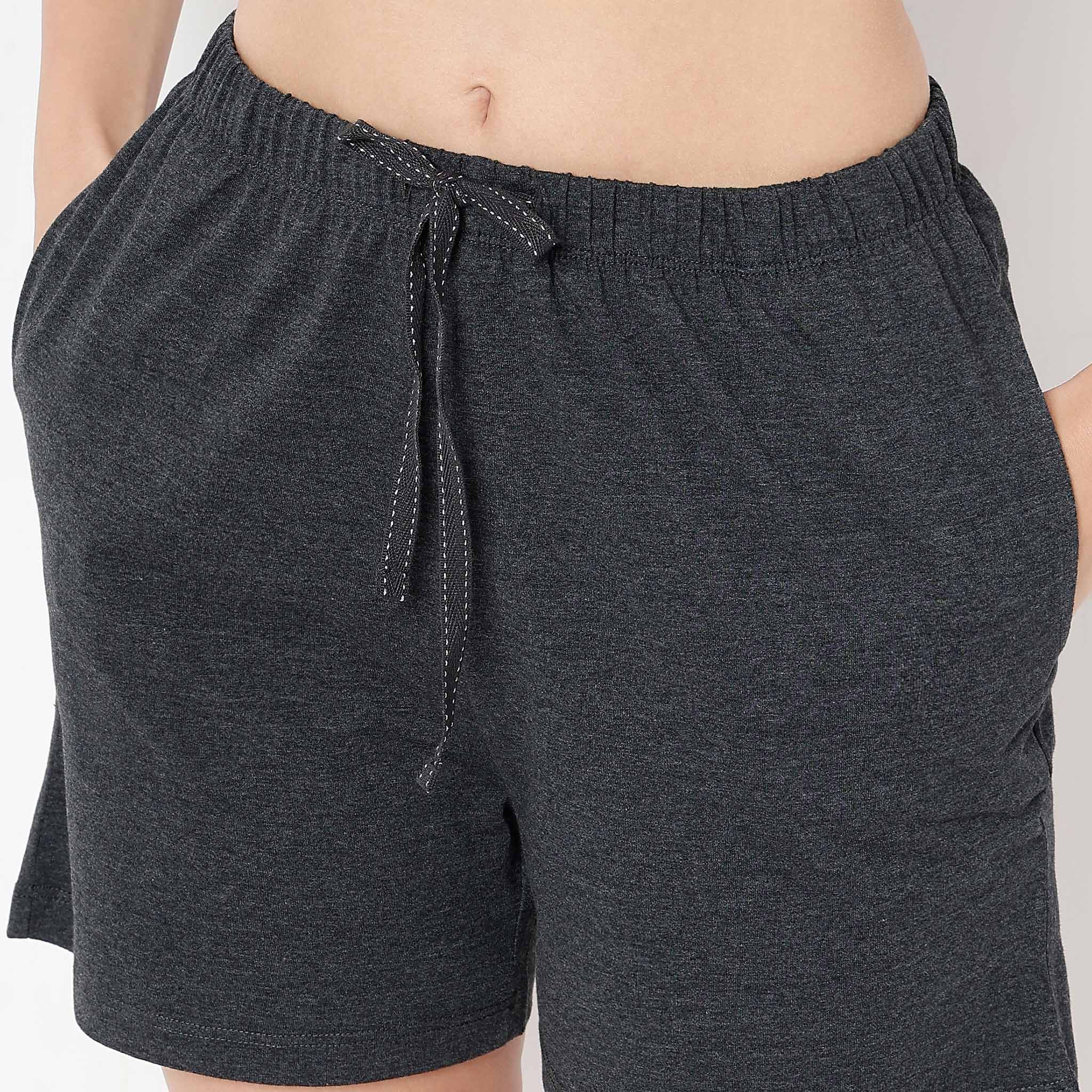 Above Knee Solid Lounge Shorts - Image 4