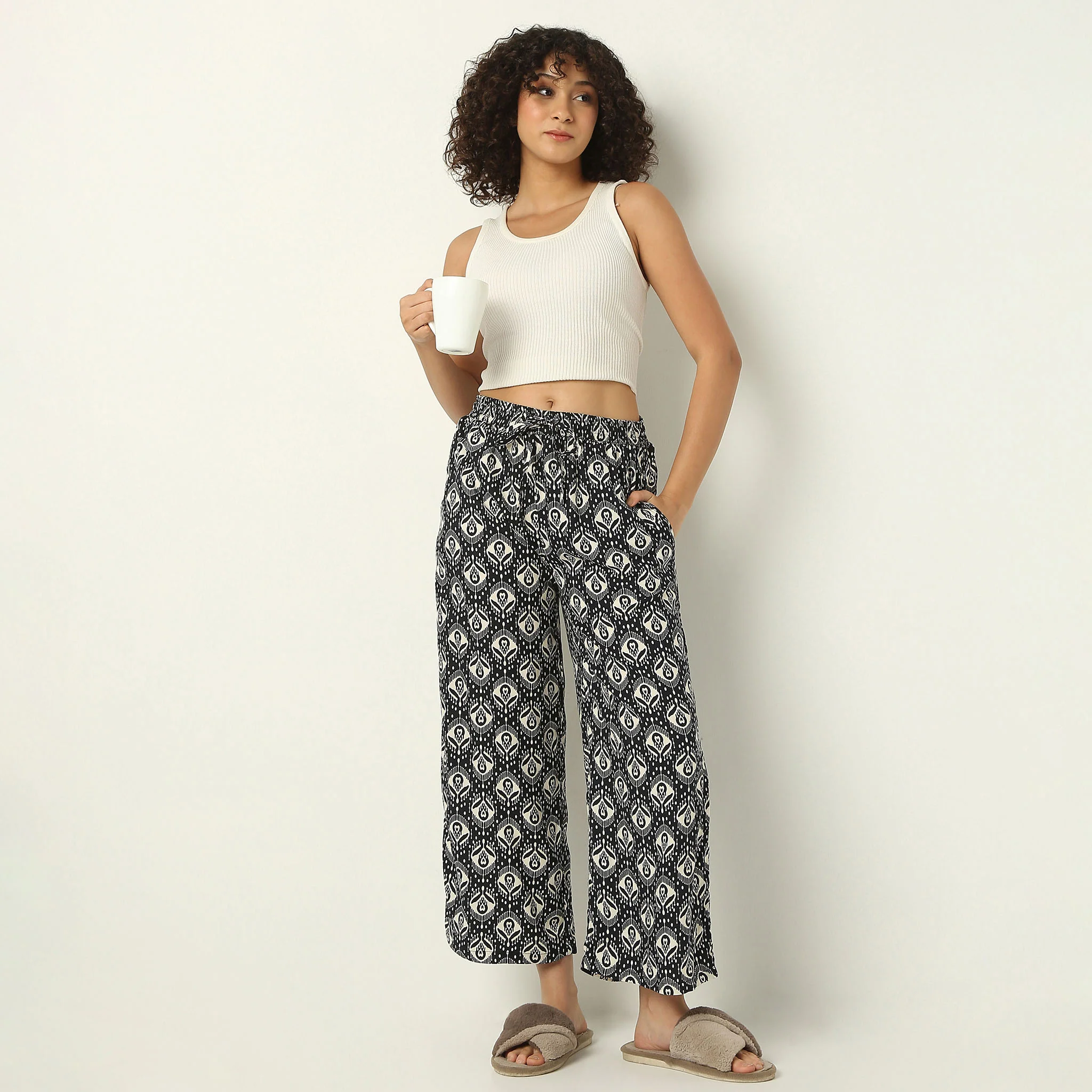 Ankle Length Woven Printed Lounge Palazzo