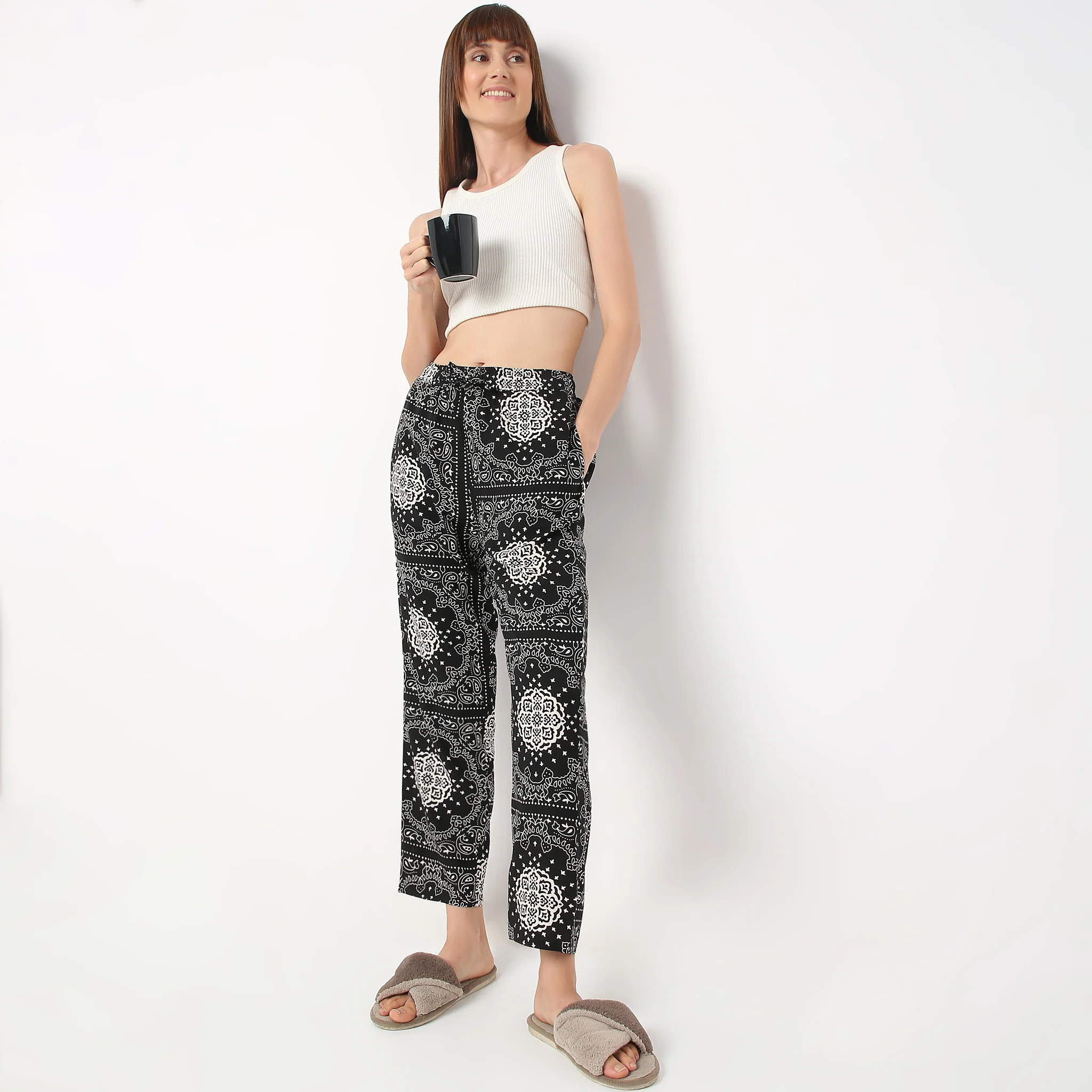 Ankle Length Woven Printed Lounge Palazzo