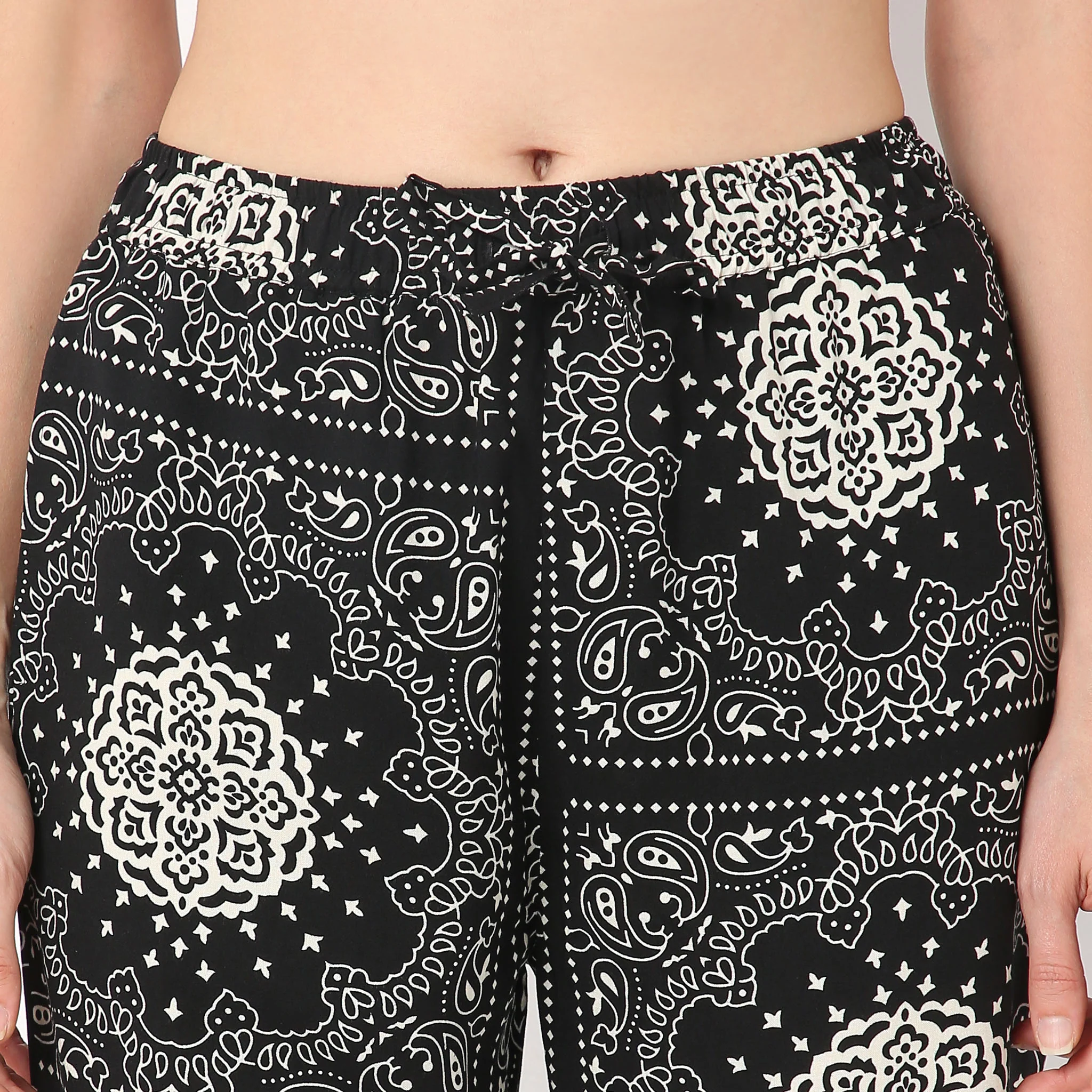Ankle Length Woven Printed Lounge Palazzo - Image 4