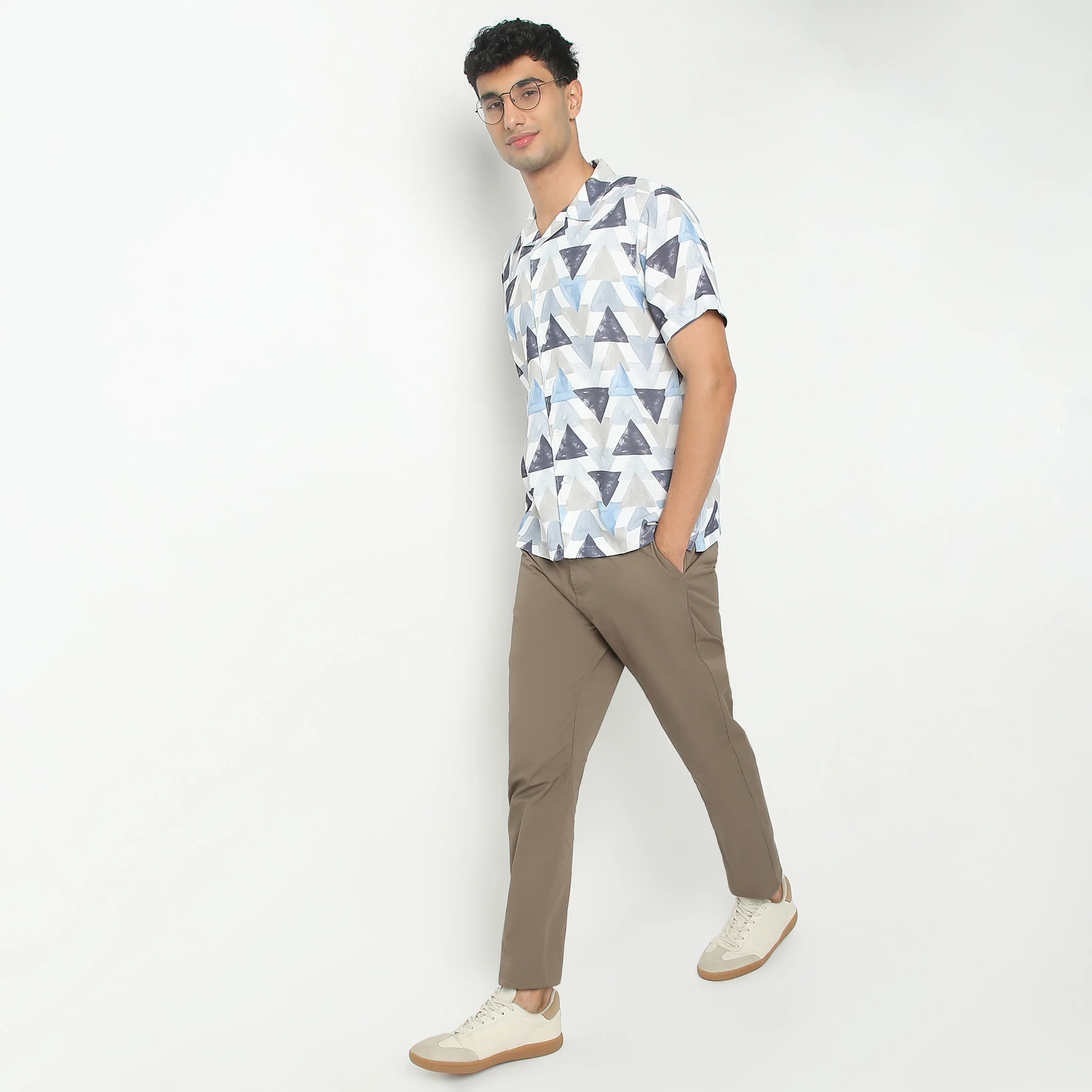 RetreatįµĖ£ Printed Camp Collar Half Sleeve Shirt