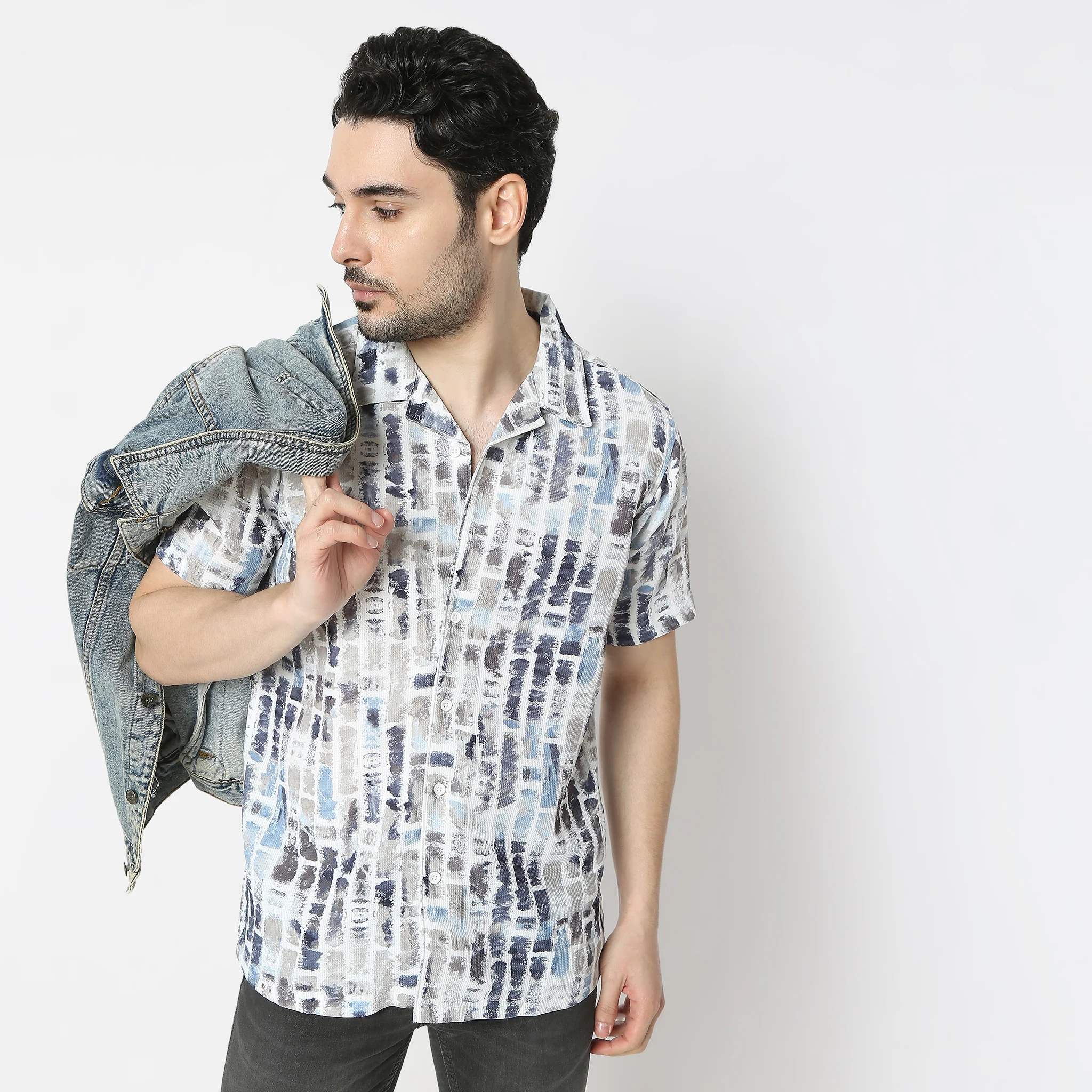 RetreatįµĖ£ Printed Camp Collar Half Sleeve Shirt - Image 16