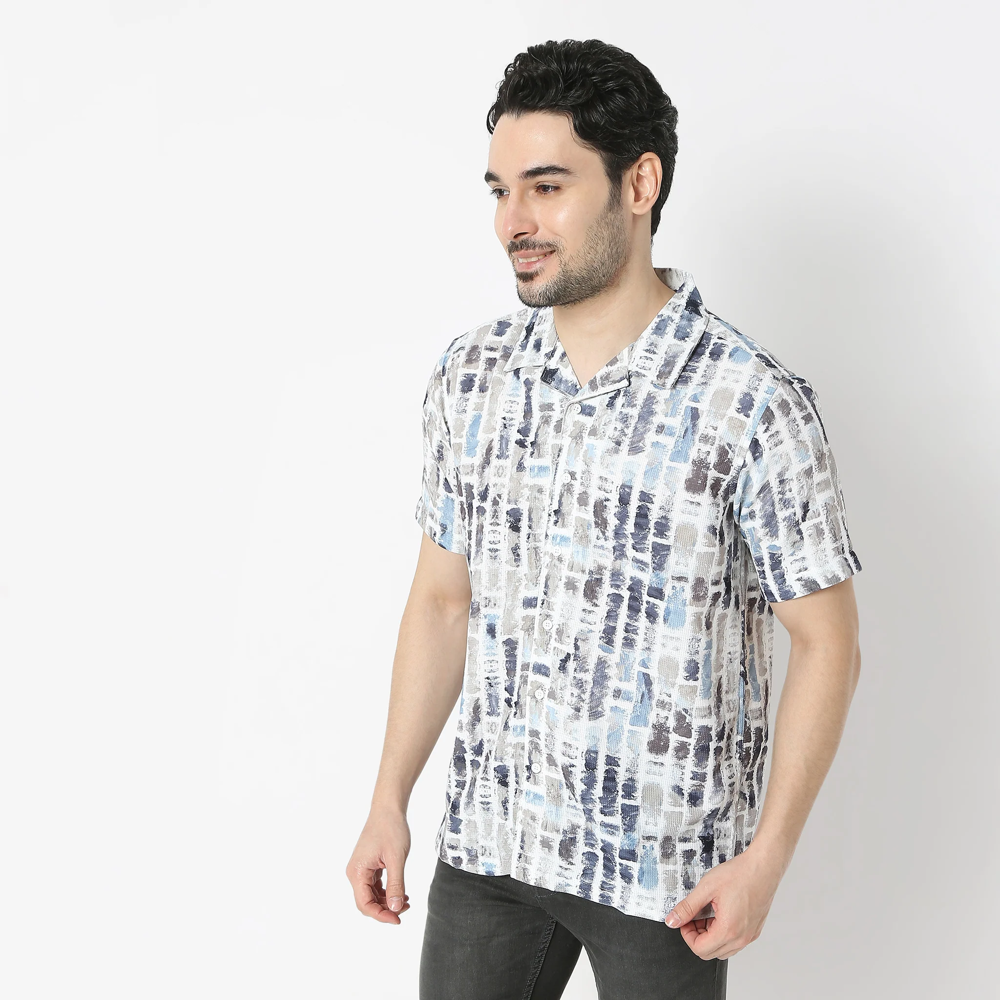 RetreatįµĖ£ Printed Camp Collar Half Sleeve Shirt - Image 20