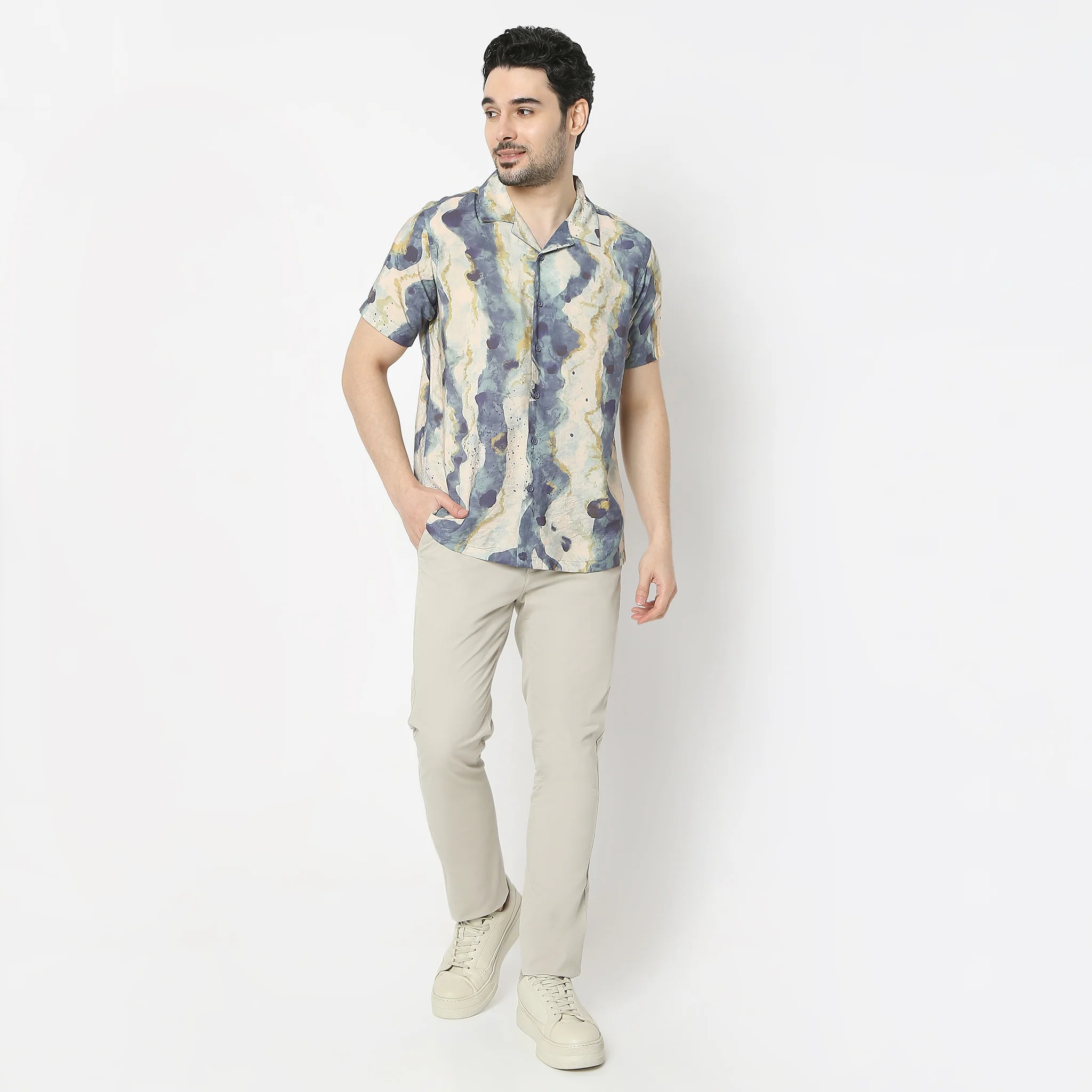 Retreatᵉˣ Printed Camp Collar Half Sleeve Shirt - Image 2