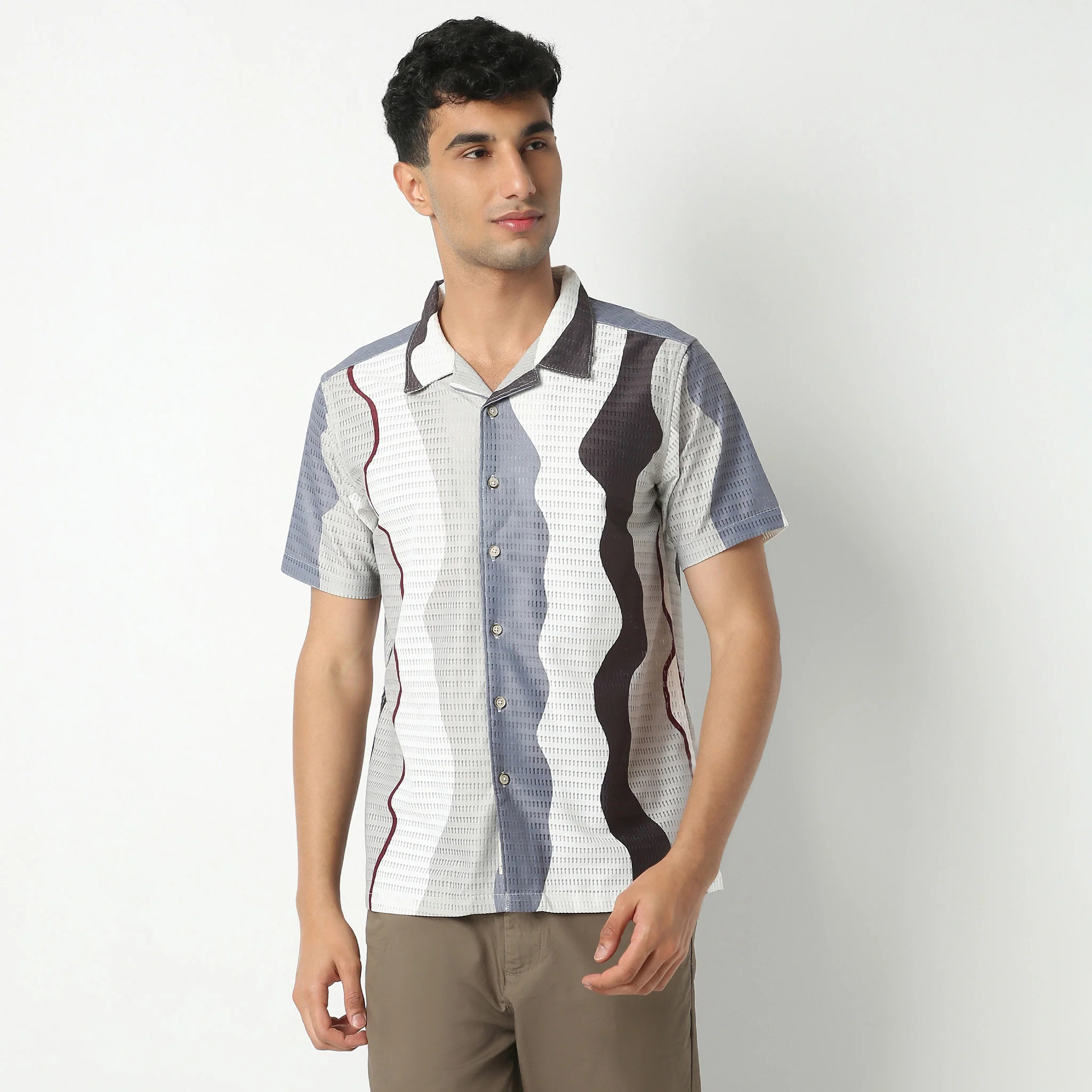 RetreatįµĖ£ Printed Camp Collar Half Sleeve Shirt - Image 2