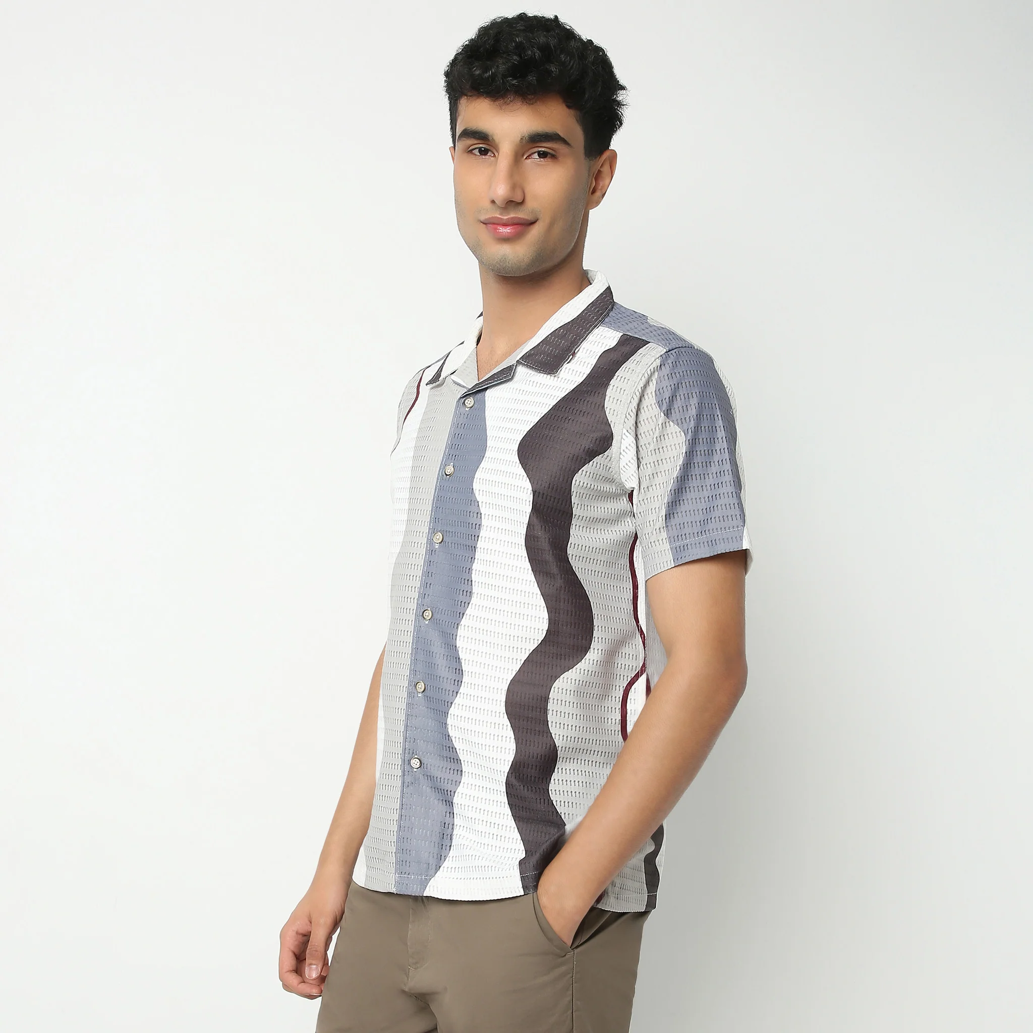 RetreatįµĖ£ Printed Camp Collar Half Sleeve Shirt - Image 5