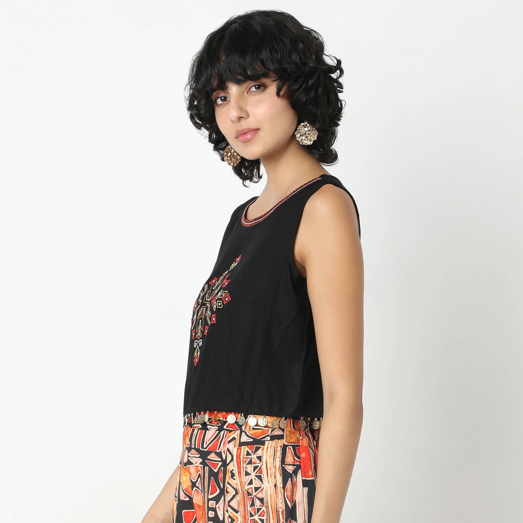 Regular Fit Printed Crop Top - Image 5