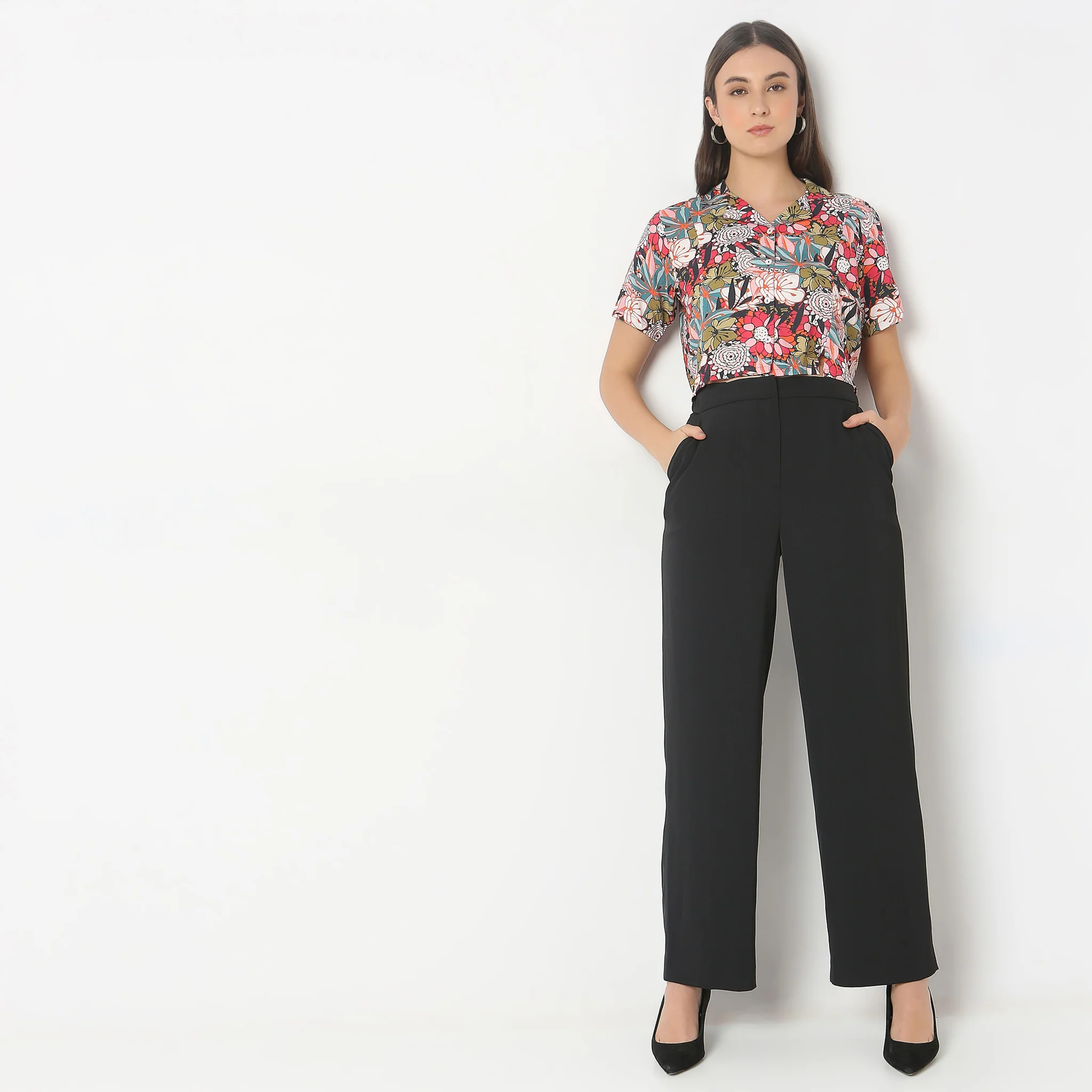 Regular Fit Printed Crop Top - Image 2