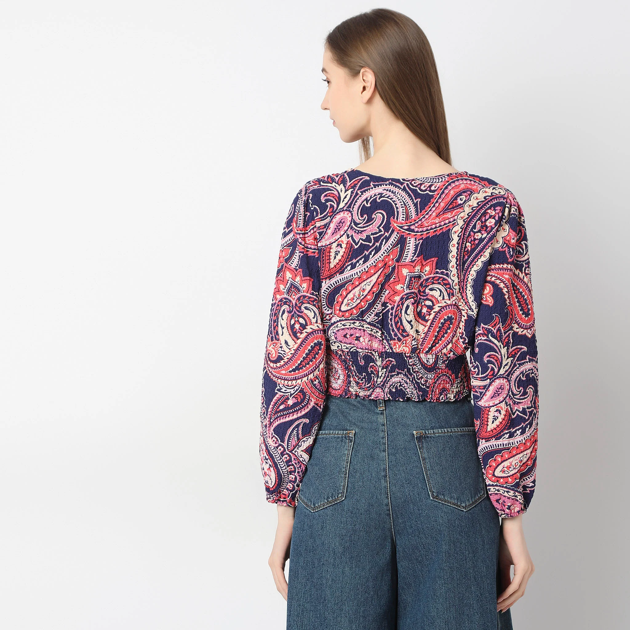 Regular Fit Printed Crop Top - Image 3