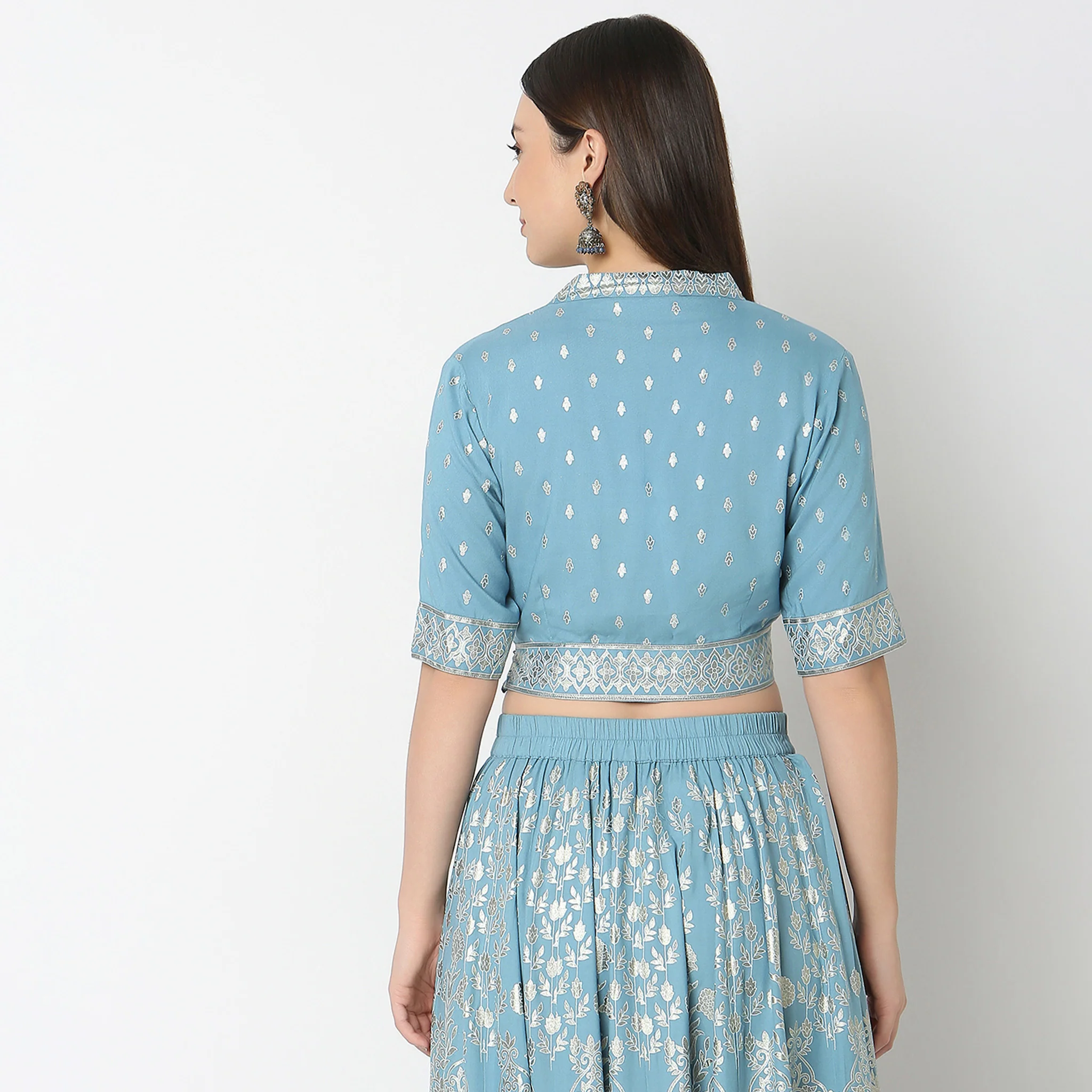 Regular Fit Printed Crop Top - Image 3