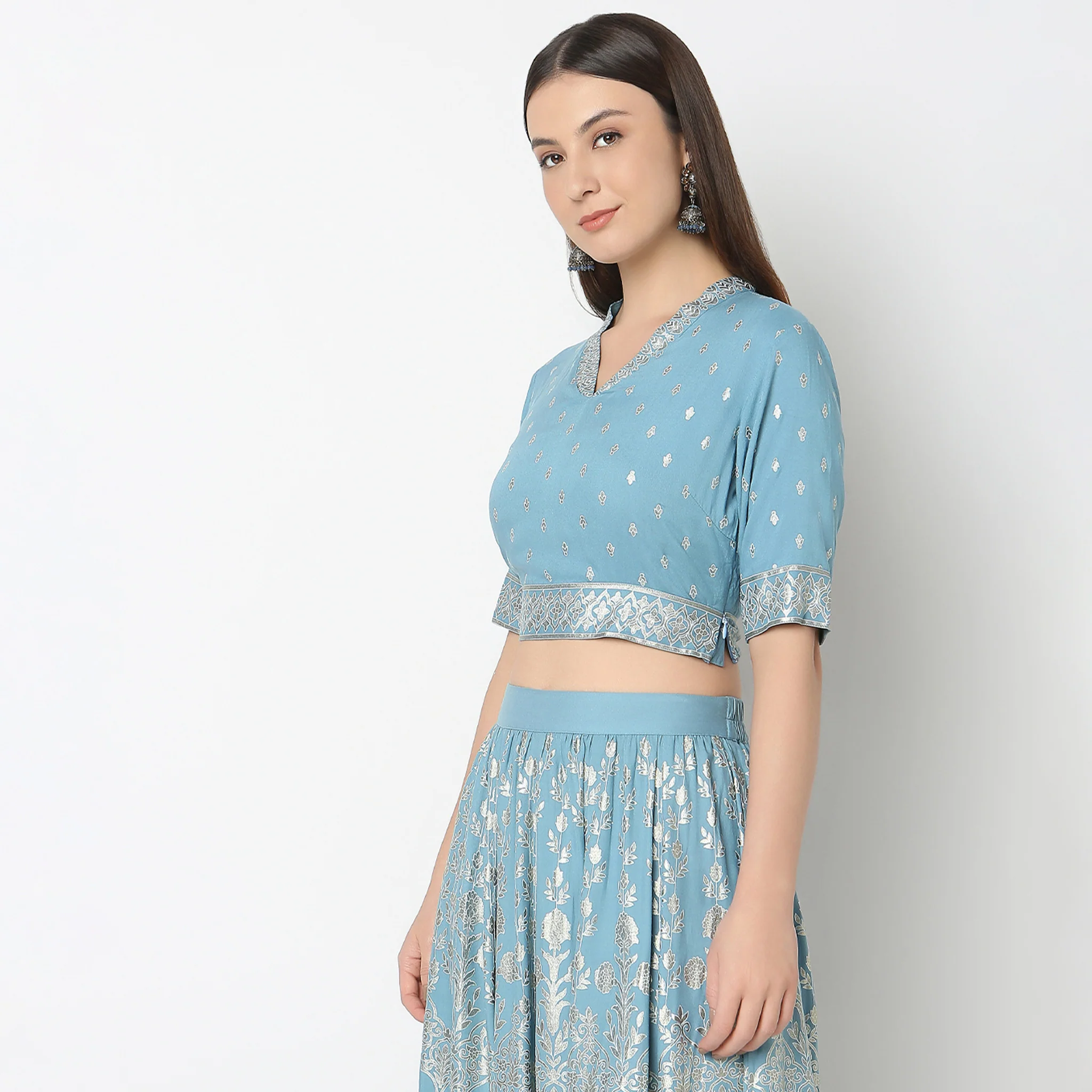 Regular Fit Printed Crop Top - Image 5