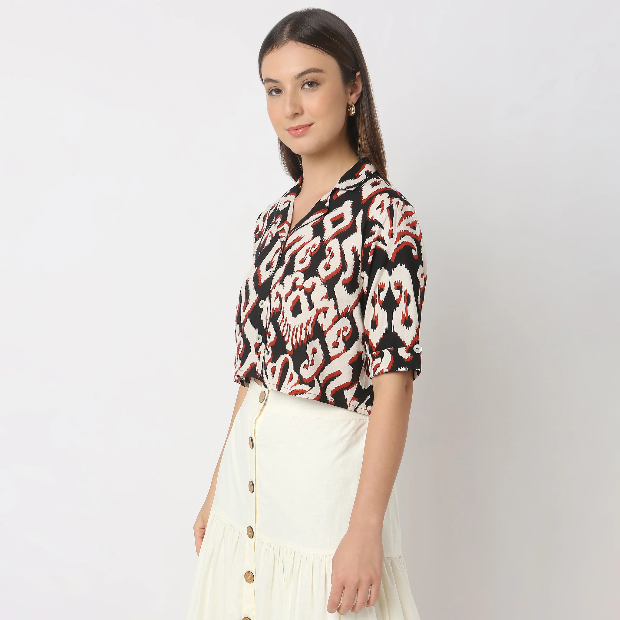 Regular Fit Printed Crop Top - Image 5