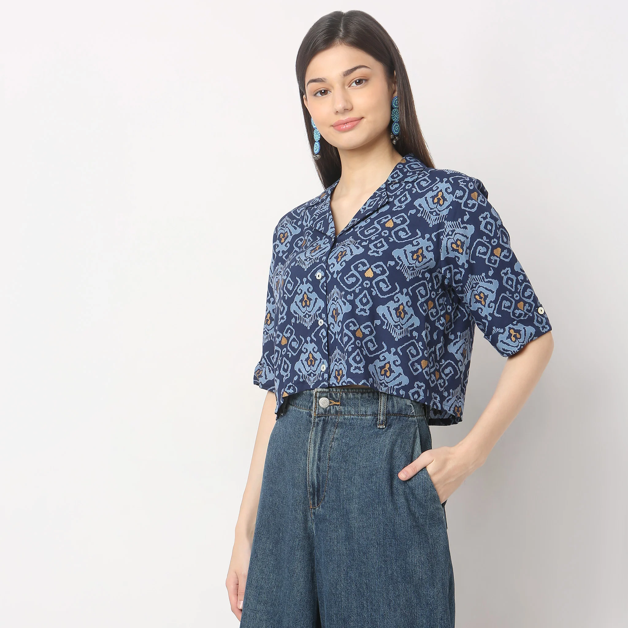 Regular Fit Printed Crop Top - Image 5